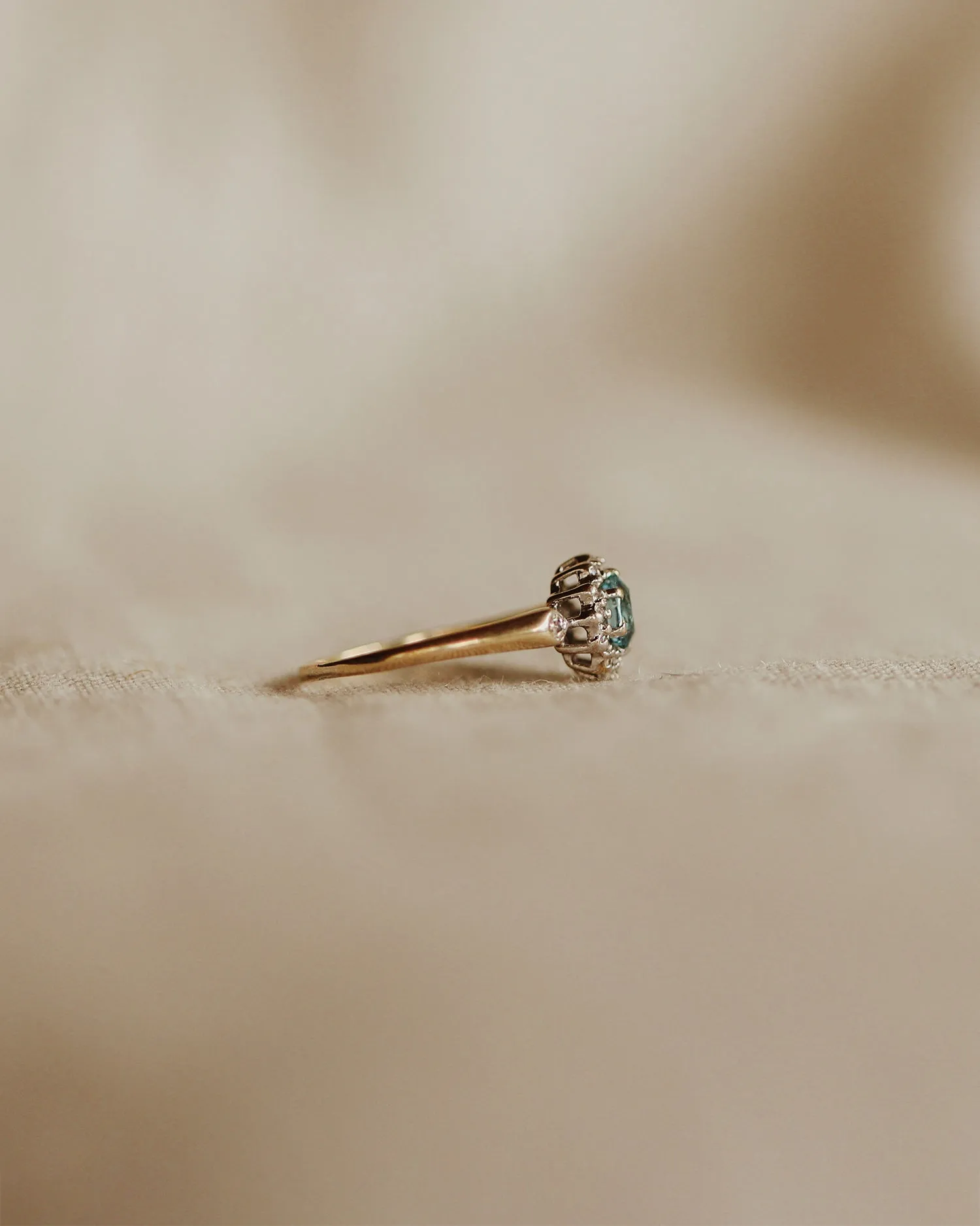 Francine 9ct Gold Aquamarine & Diamond Ring sold by Rock n Rose product image thumbnail 3