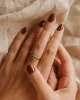 Francine 9ct Gold Aquamarine & Diamond Ring sold by Rock n Rose