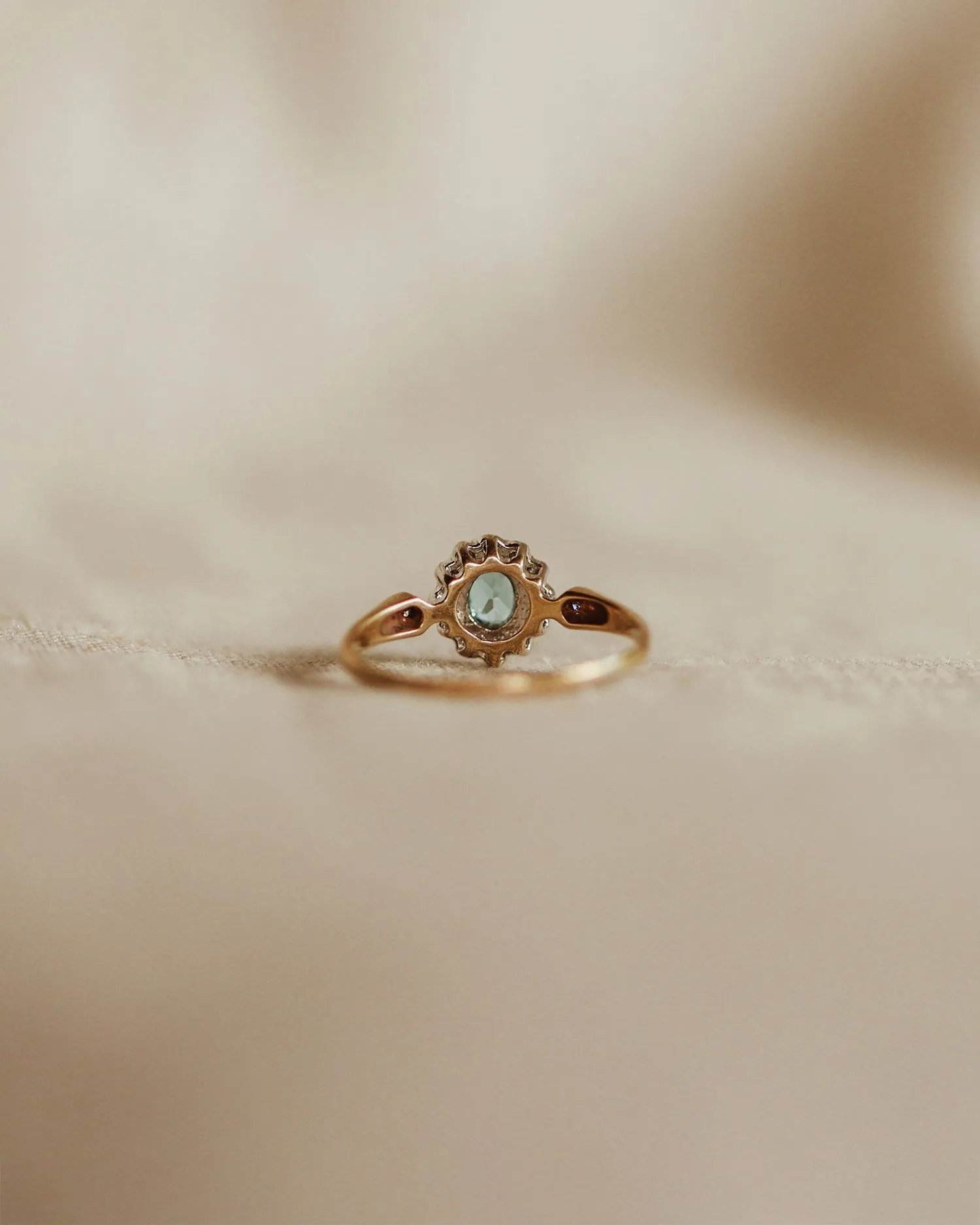 Francine 9ct Gold Aquamarine & Diamond Ring sold by Rock n Rose product image thumbnail 4