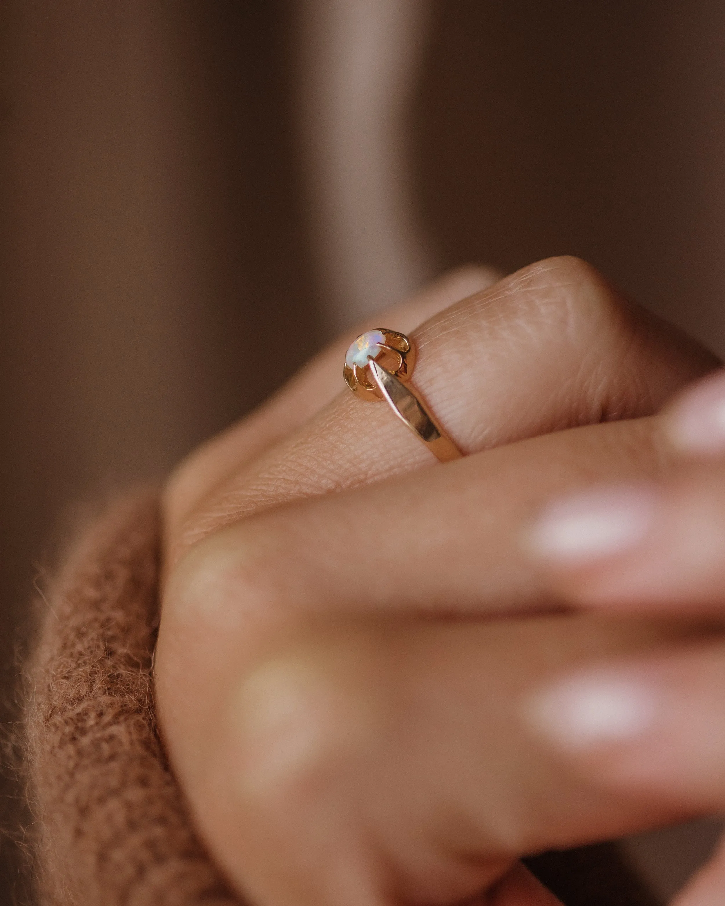 Cecilia Antique 18ct Gold Opal Solitaire Ring sold by Rock n Rose product image thumbnail 2