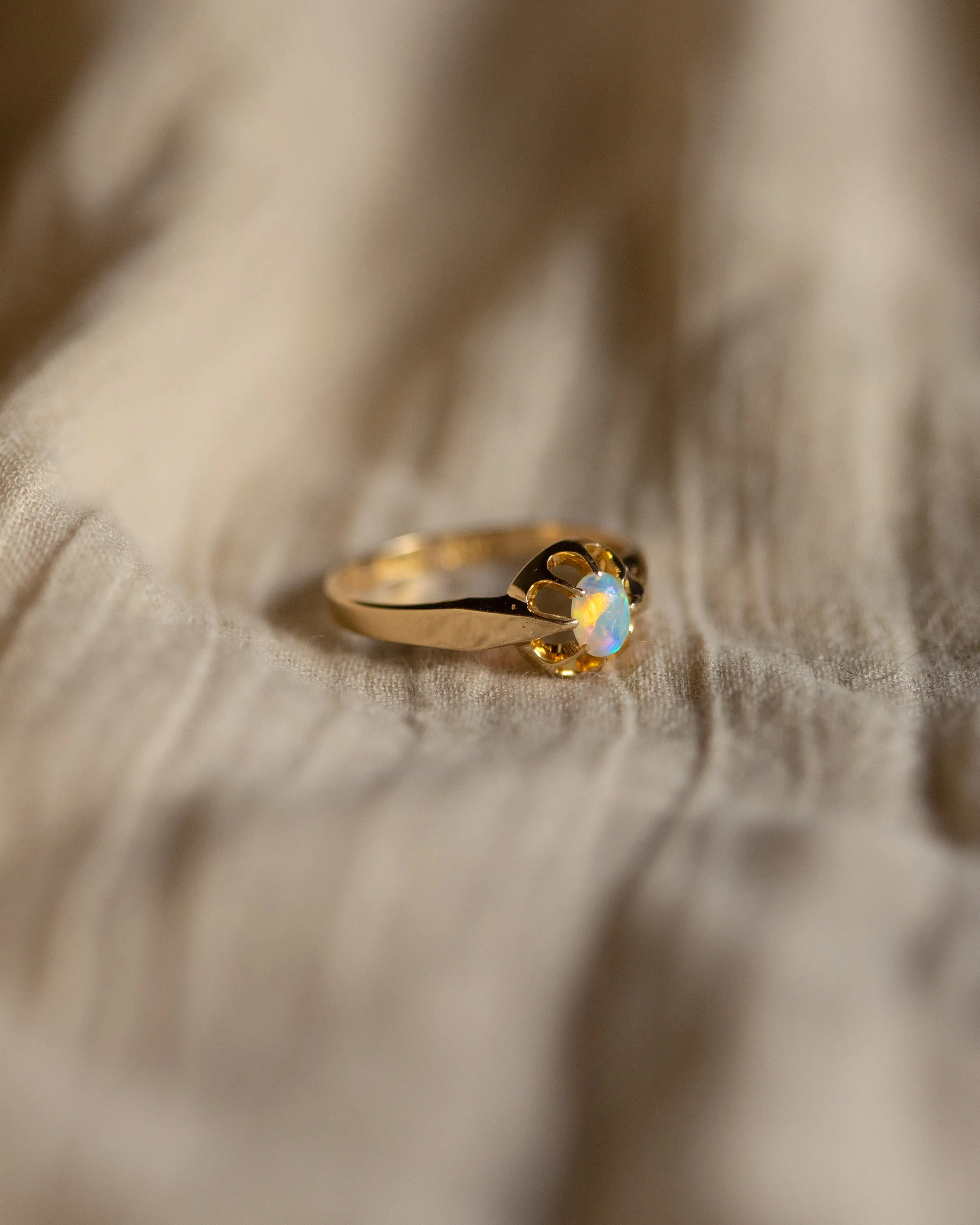 Cecilia Antique 18ct Gold Opal Solitaire Ring sold by Rock n Rose product image thumbnail 4