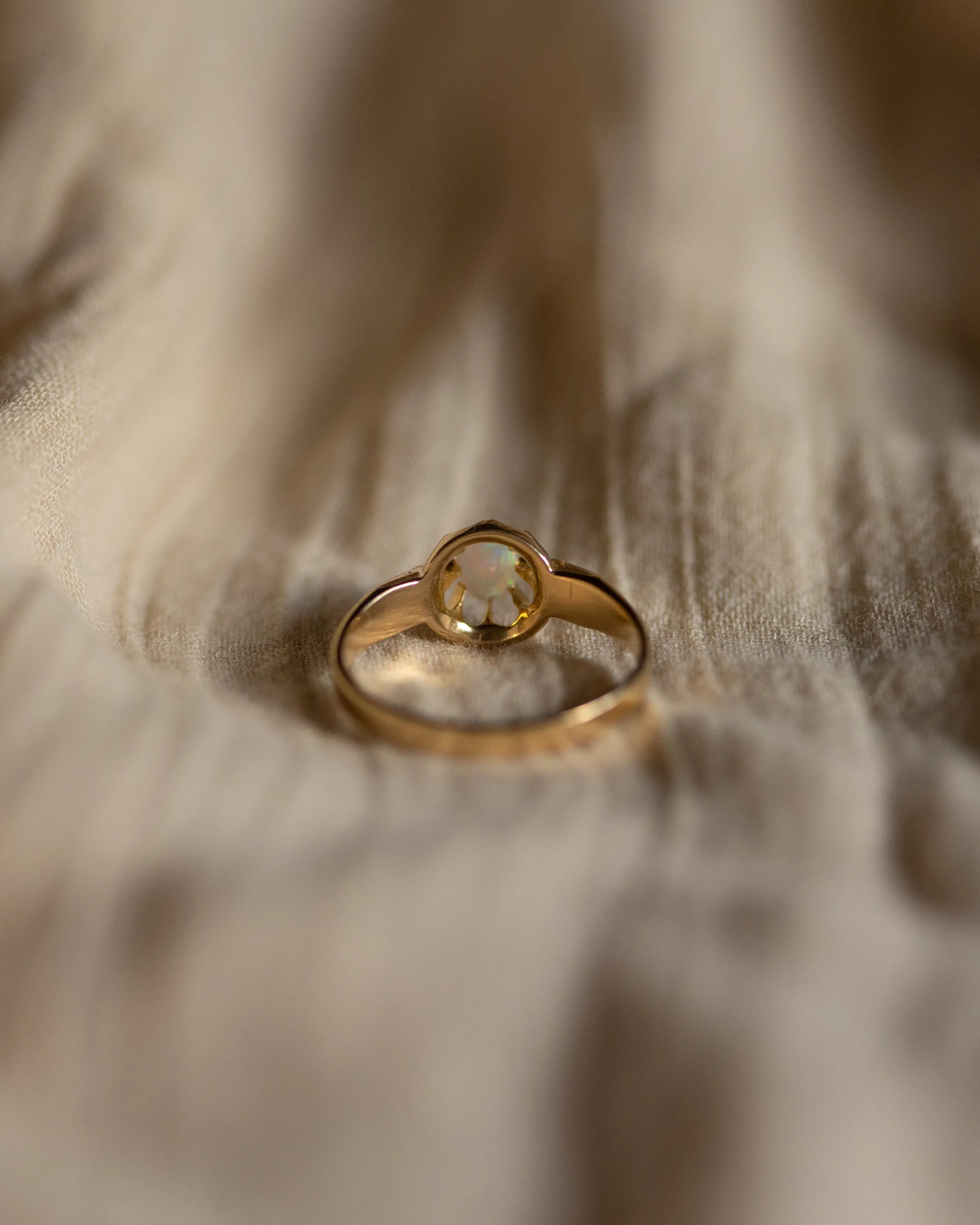 Cecilia Antique 18ct Gold Opal Solitaire Ring sold by Rock n Rose product image thumbnail 5