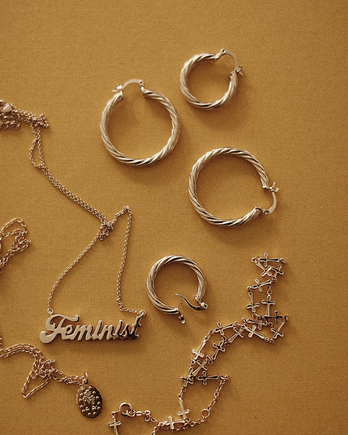 Etta Maxi Twisted Hoop Earrings sold by Rock n Rose product image thumbnail 5