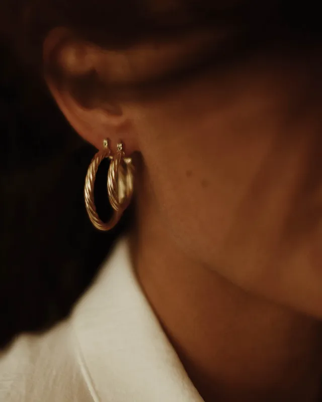 Etta Maxi Twisted Hoop Earrings sold by Rock n Rose