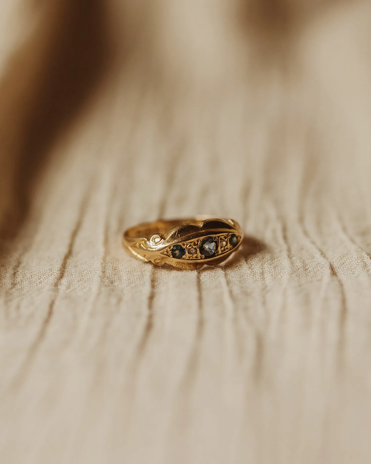 Mary 18ct Gold Sapphire & Diamond Ring sold by Rock n Rose product image thumbnail 3