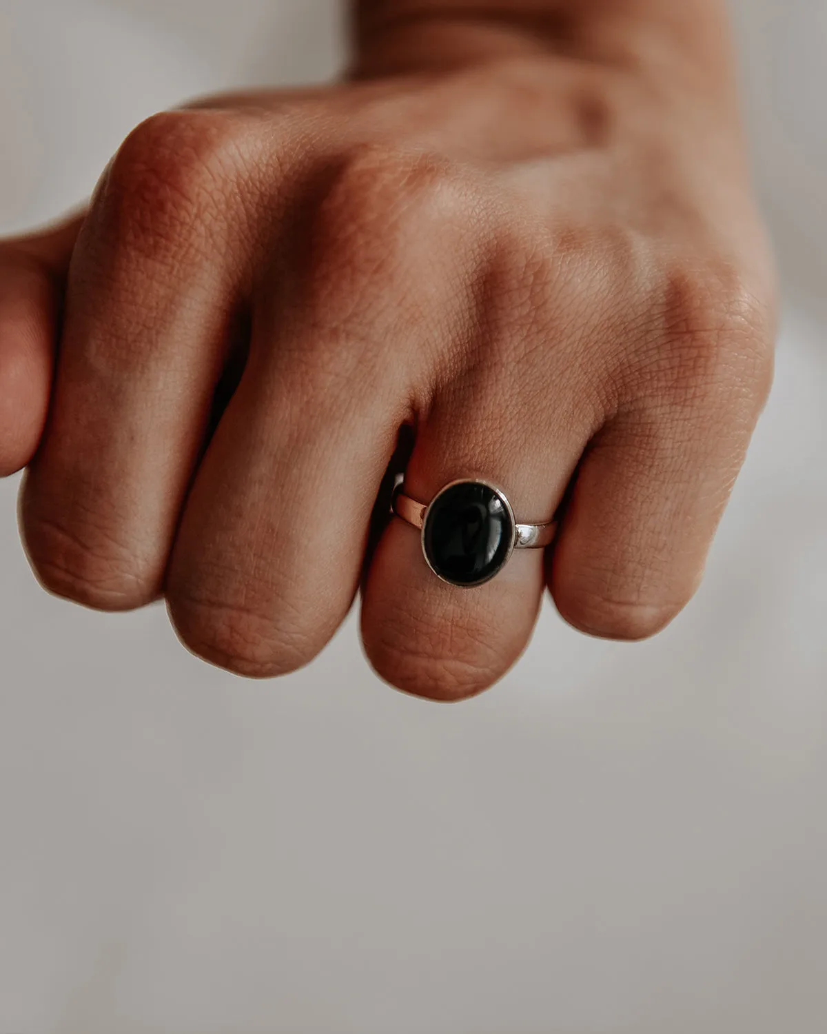 Ebba Sterling Silver Gemstone Ring - Black Onyx sold by Rock n Rose product image thumbnail 3