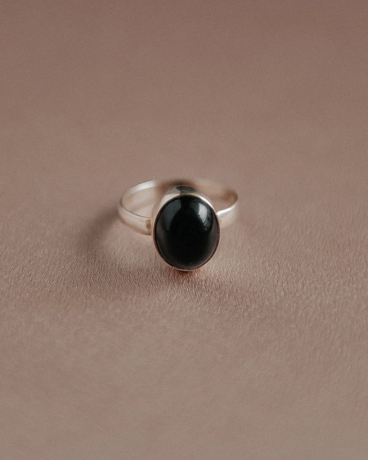 Ebba Sterling Silver Gemstone Ring - Black Onyx sold by Rock n Rose