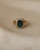 Norma Vintage 9ct Gold Blue Topaz & Diamond Ring sold by Rock n Rose