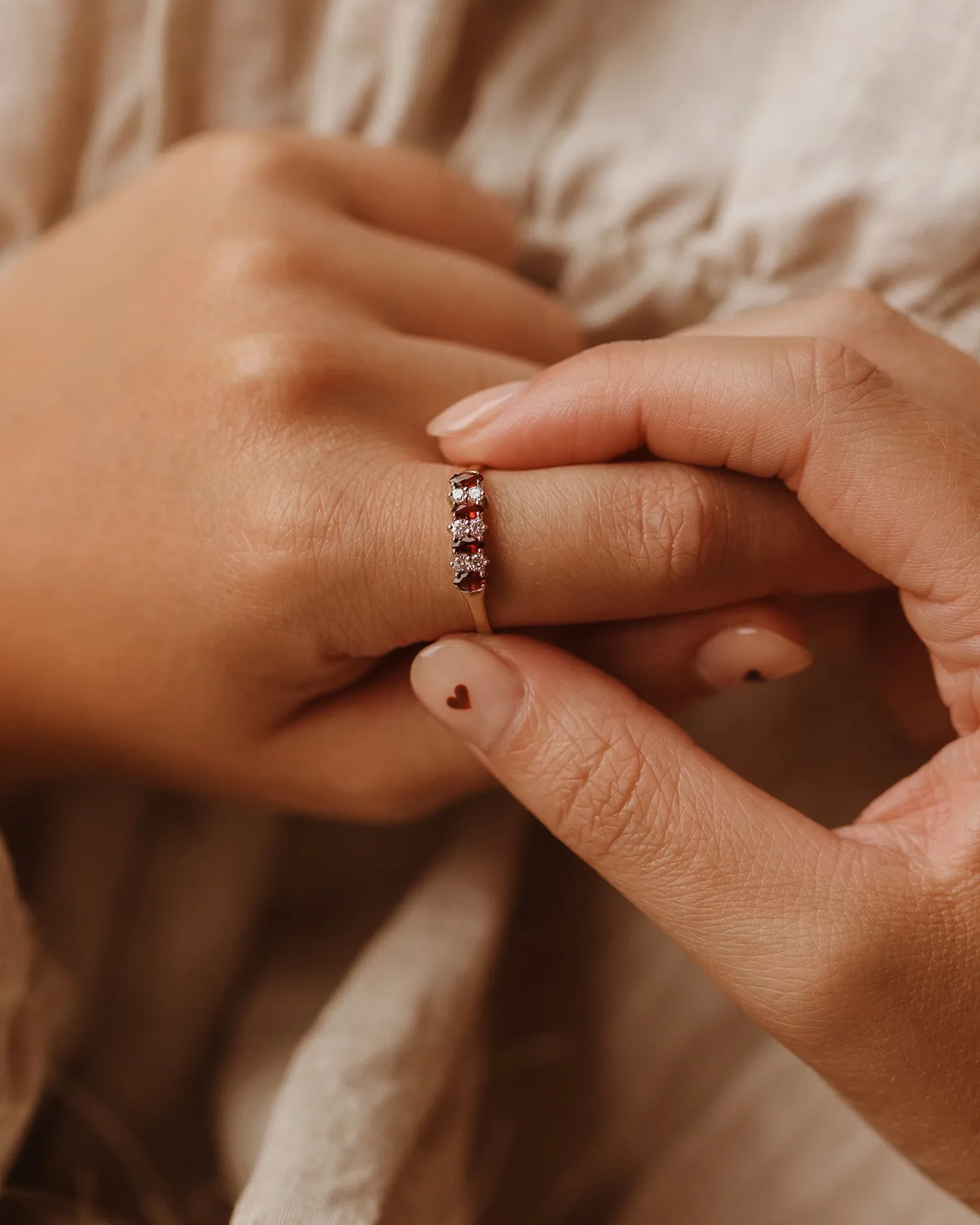 Ethel 9ct Gold Garnet Ring sold by Rock n Rose