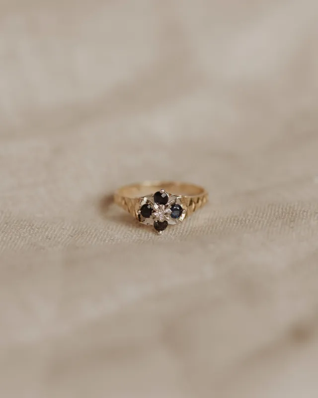Georgette 9ct Gold Sapphire & Diamond Ring sold by Rock n Rose