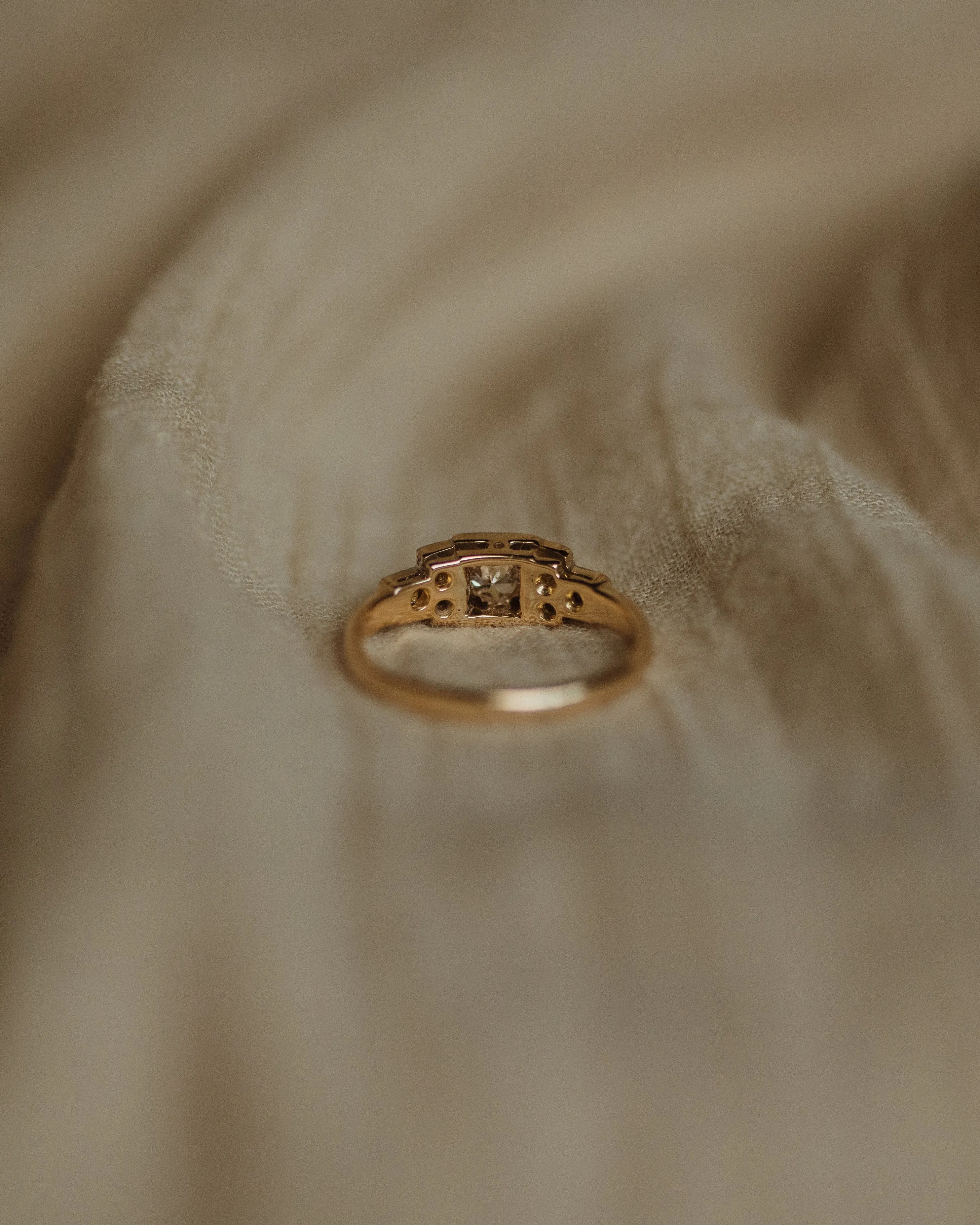 Margot Antique Art Deco 18ct Gold Diamond Ring sold by Rock n Rose product image thumbnail 5