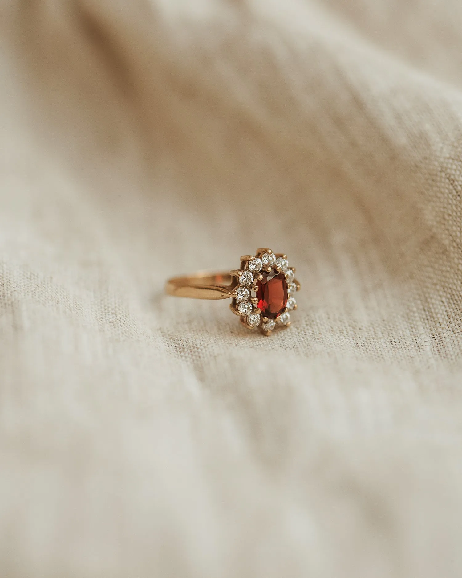 Madeline 9ct Gold Garnet Cluster Ring sold by Rock n Rose product image thumbnail 3