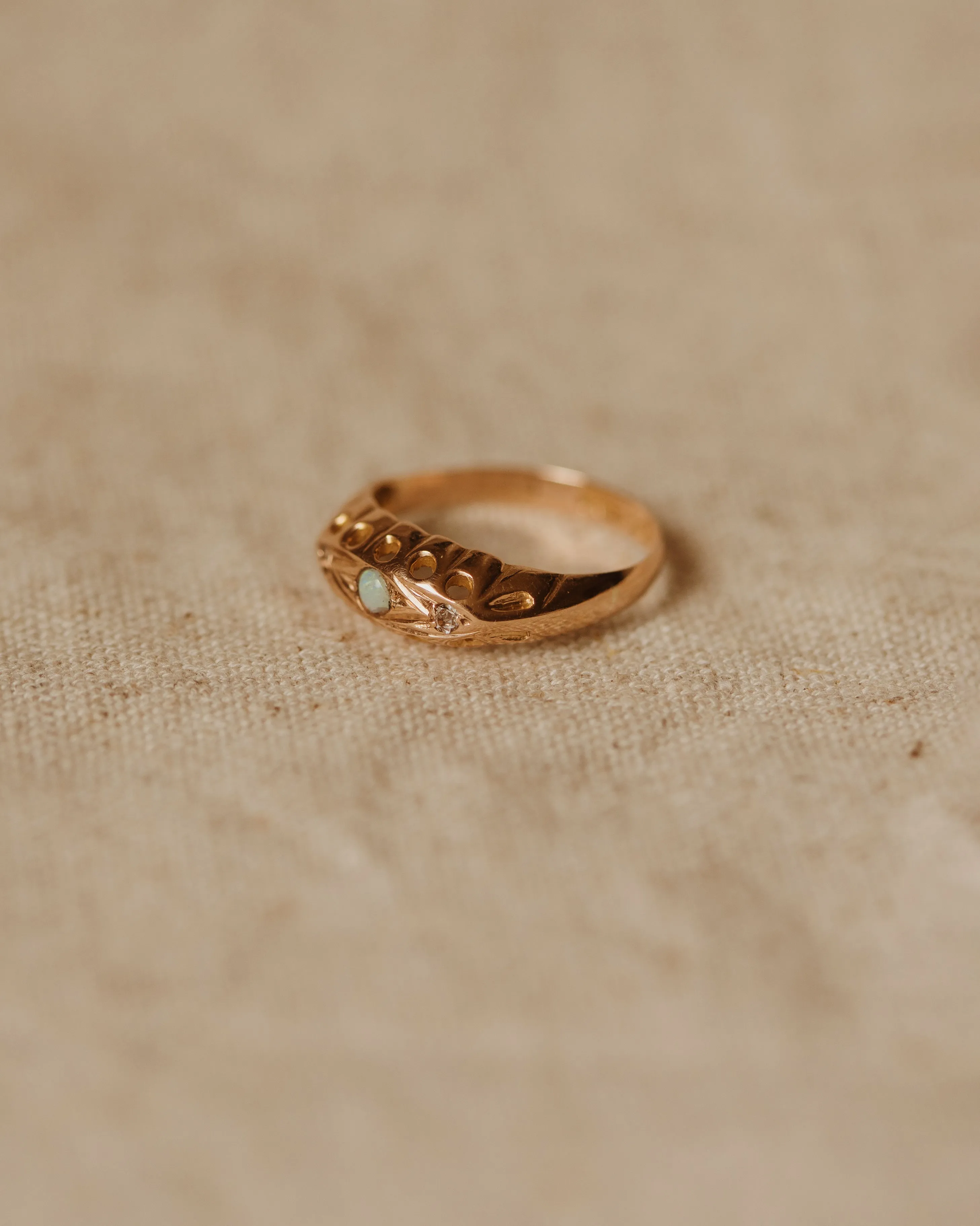 Mabel 1919 9ct Gold Opal Gypsy Ring sold by Rock n Rose product image thumbnail 3