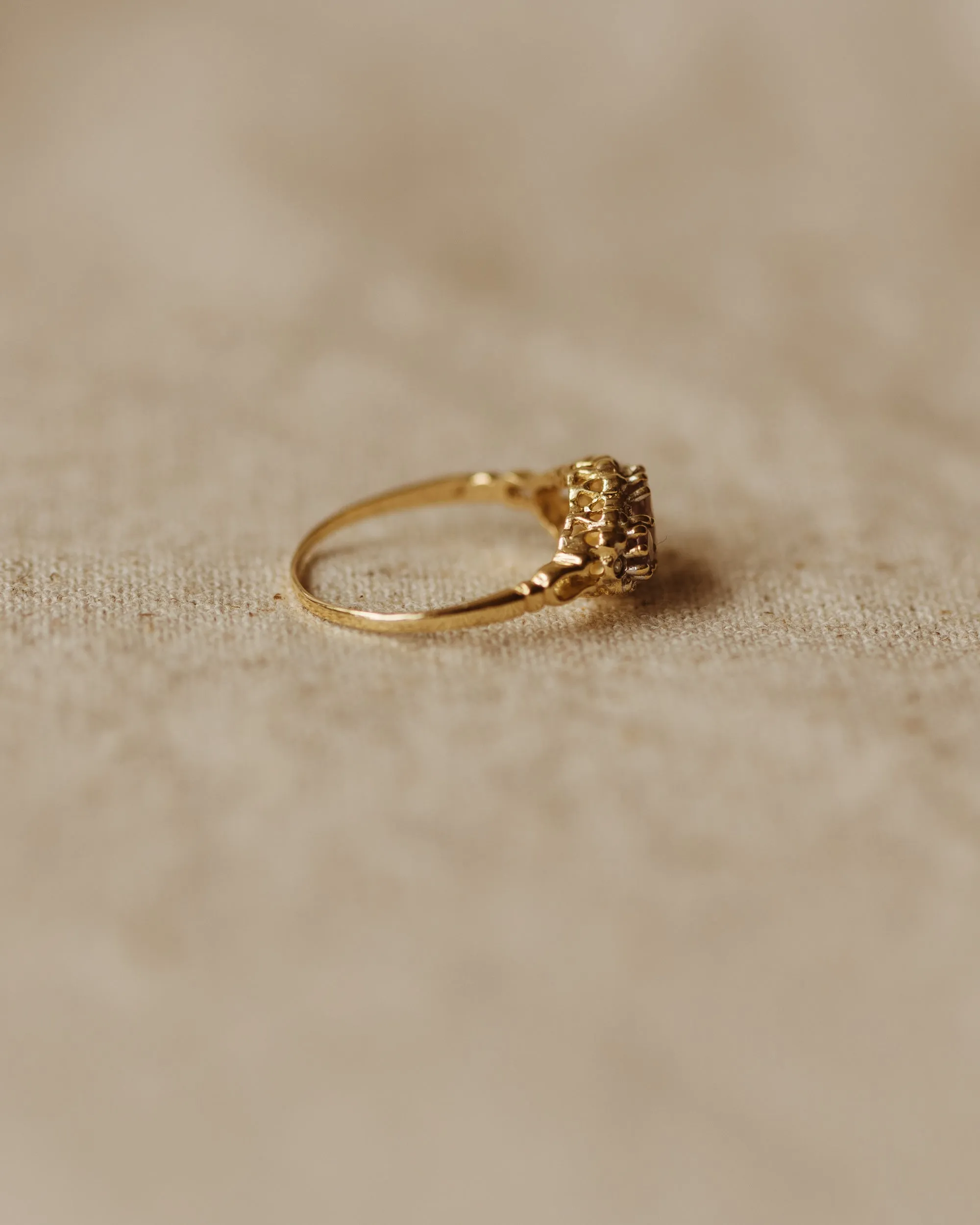 Antoinette 1987 9ct Gold Amethyst & Diamond Ring sold by Rock n Rose product image thumbnail 5