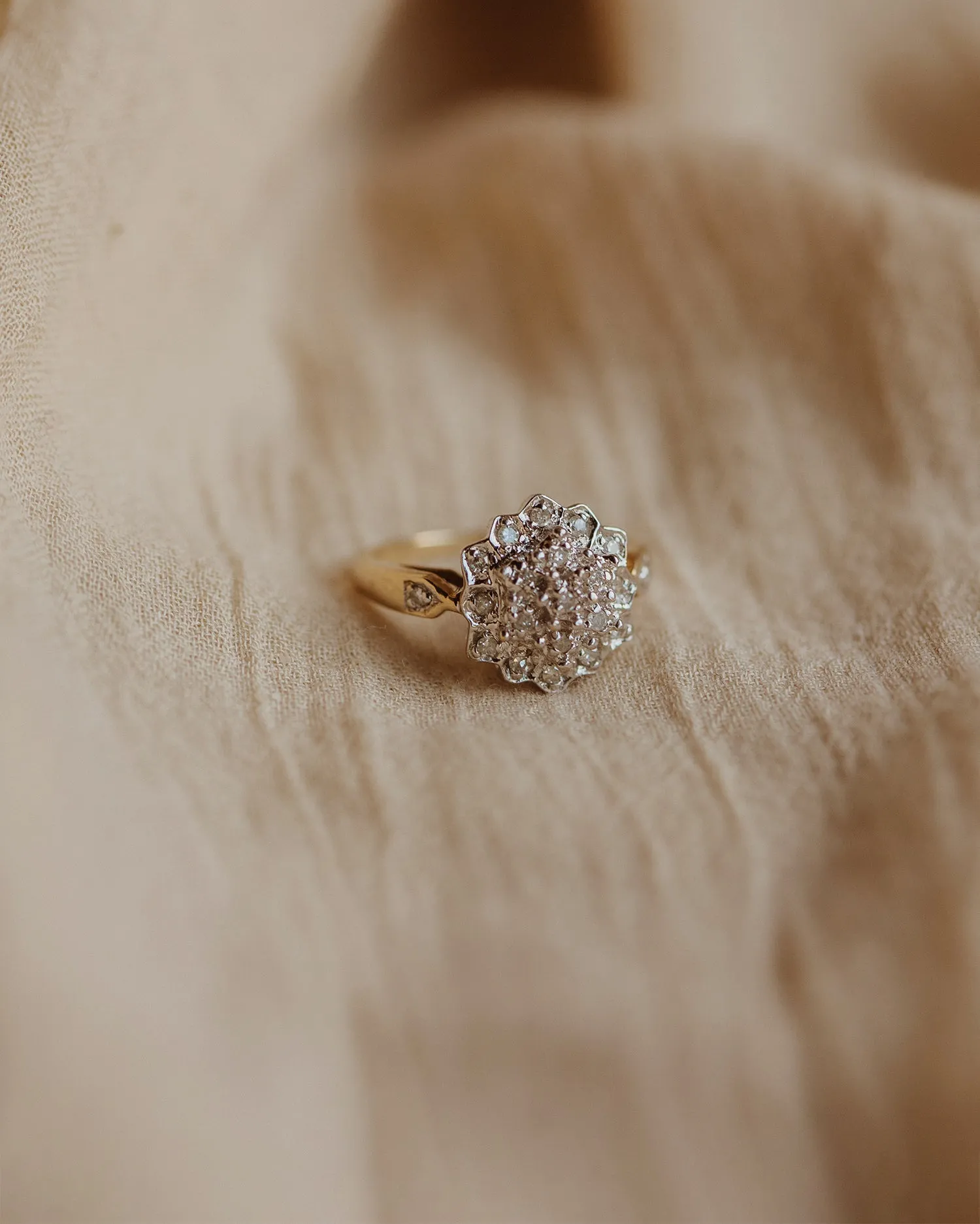 Phoebe 9ct Gold Diamond Cluster Ring sold by Rock n Rose product image thumbnail 3