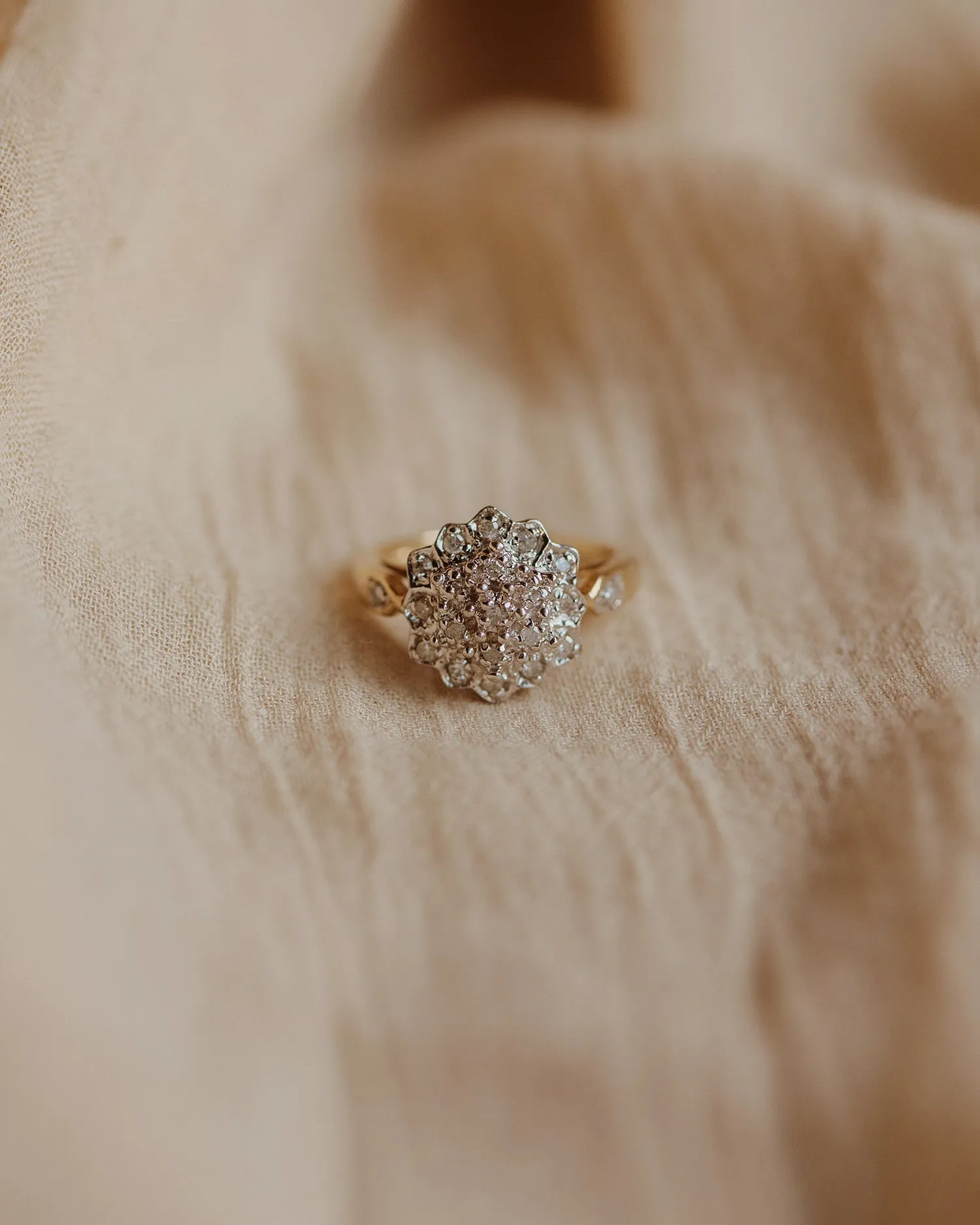 Phoebe 9ct Gold Diamond Cluster Ring sold by Rock n Rose product image thumbnail 2