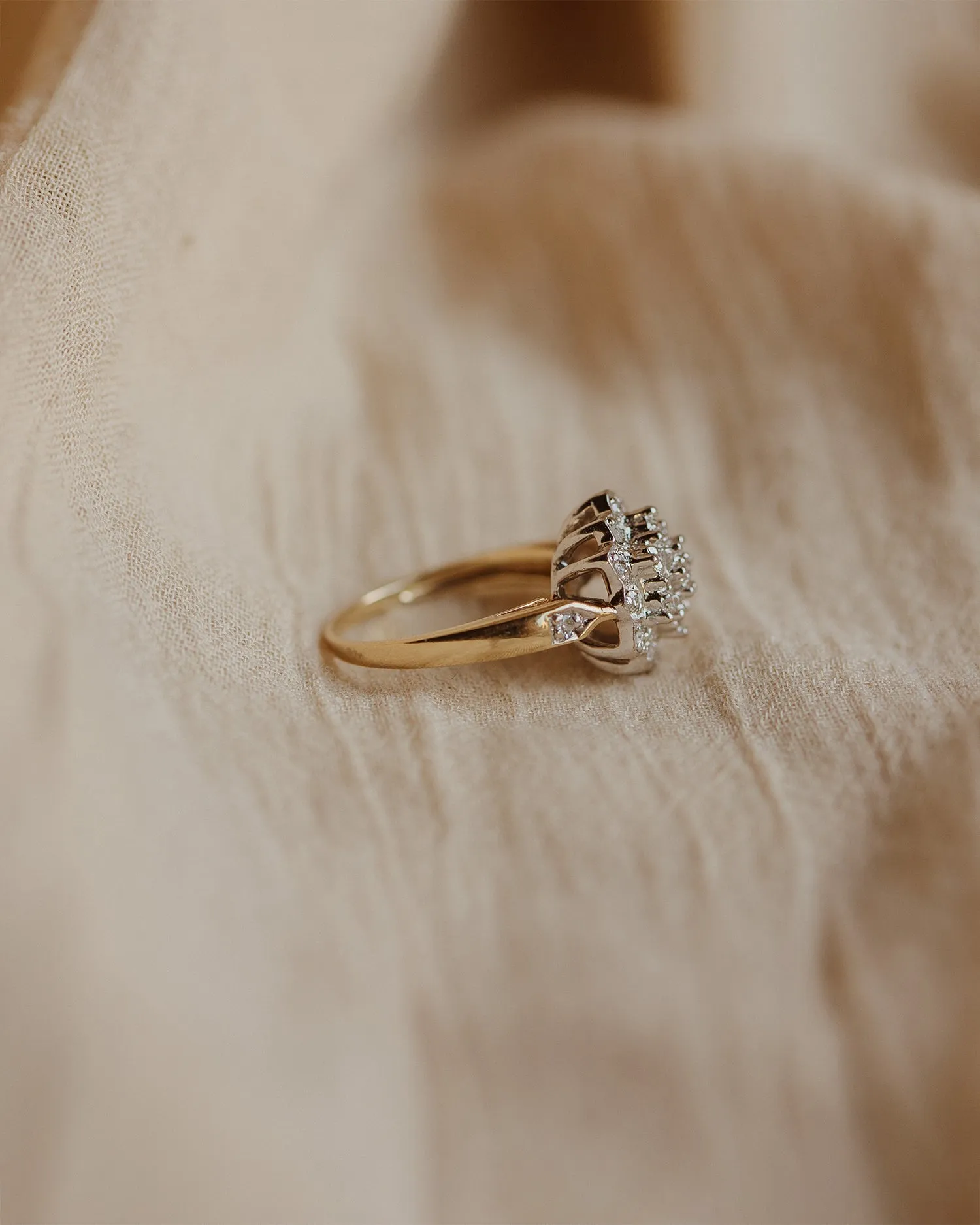 Phoebe 9ct Gold Diamond Cluster Ring sold by Rock n Rose product image thumbnail 4