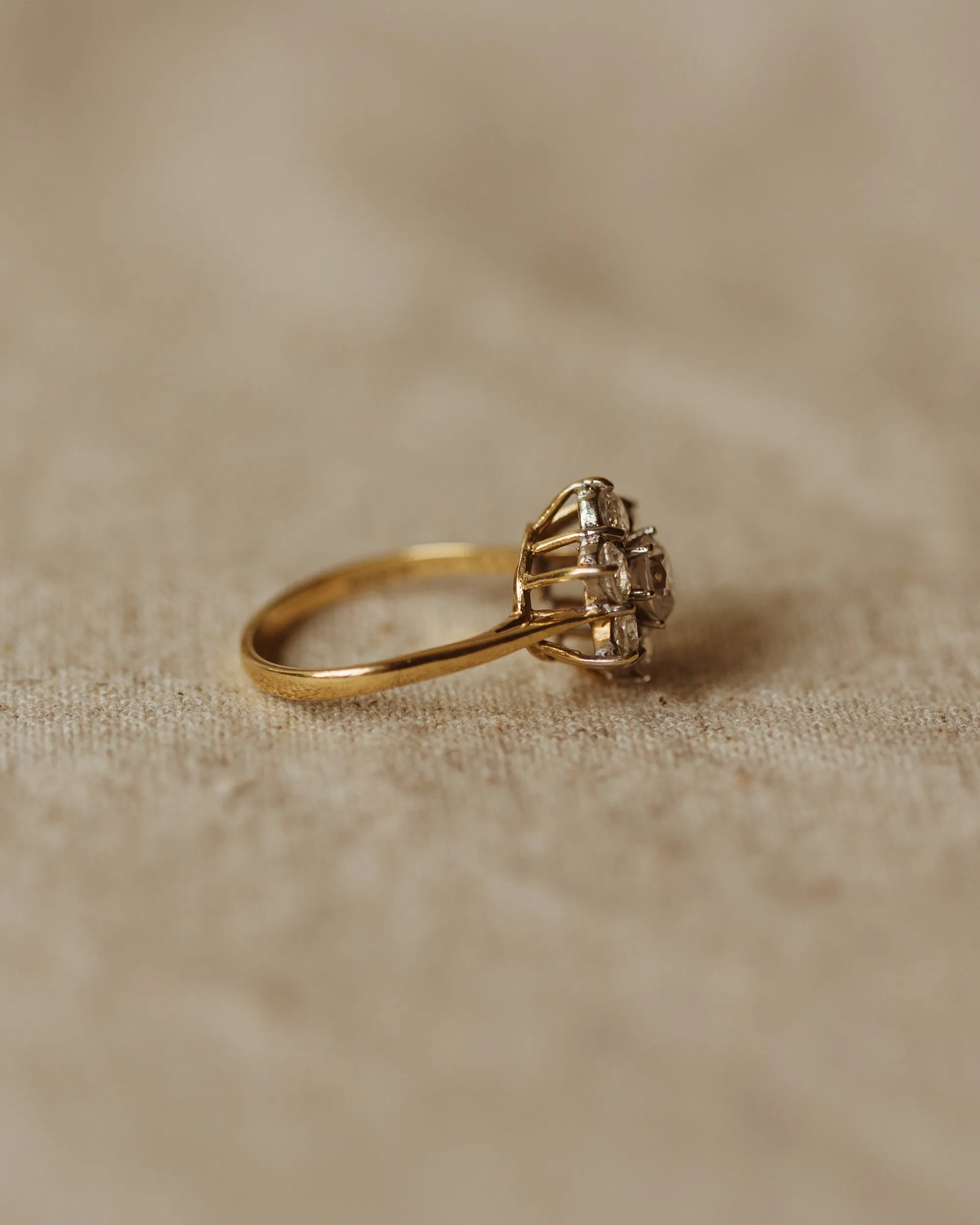 Celeste Vintage 9ct Gold Flower Cluster Ring sold by Rock n Rose product image thumbnail 3