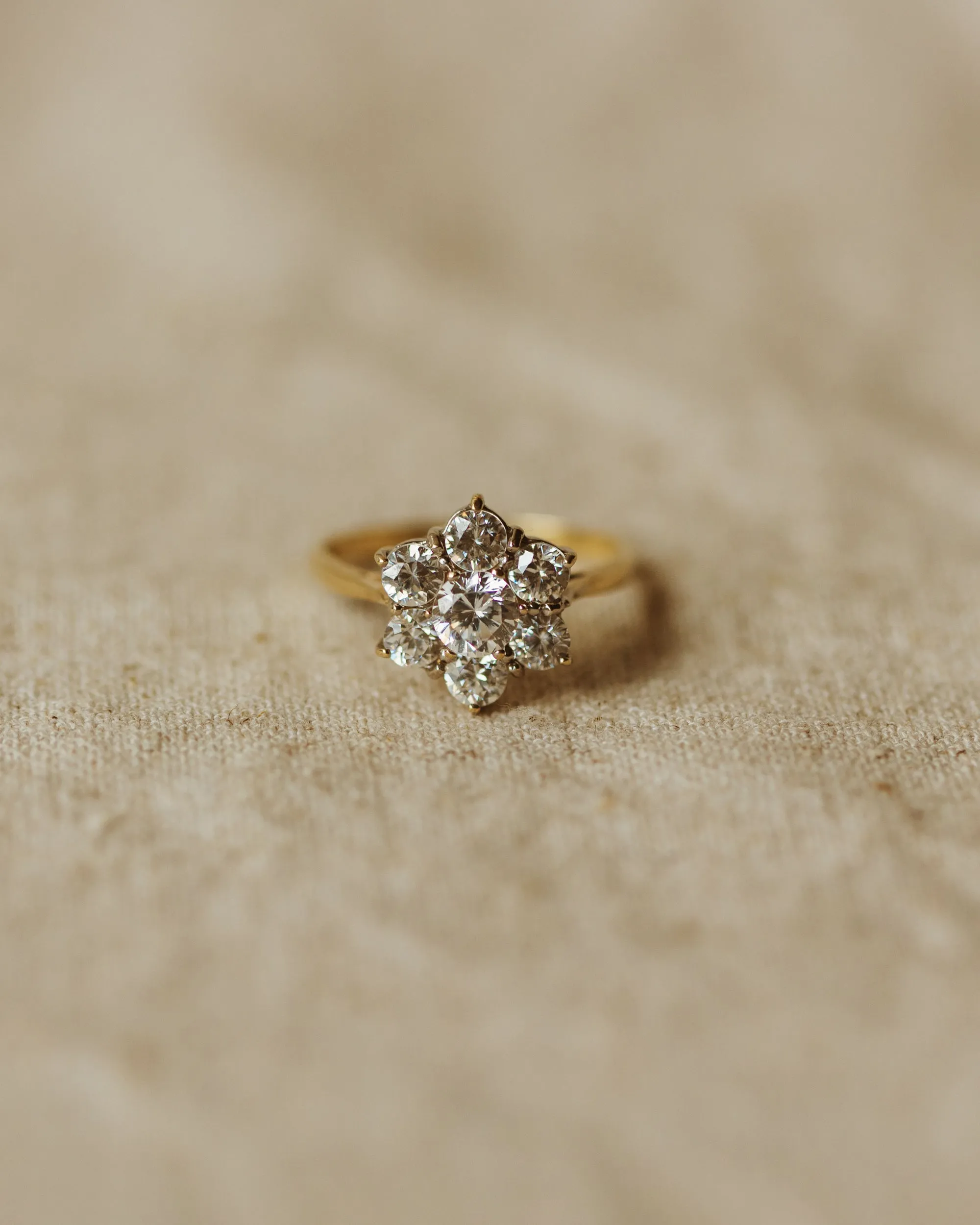 Celeste Vintage 9ct Gold Flower Cluster Ring sold by Rock n Rose product image thumbnail 2