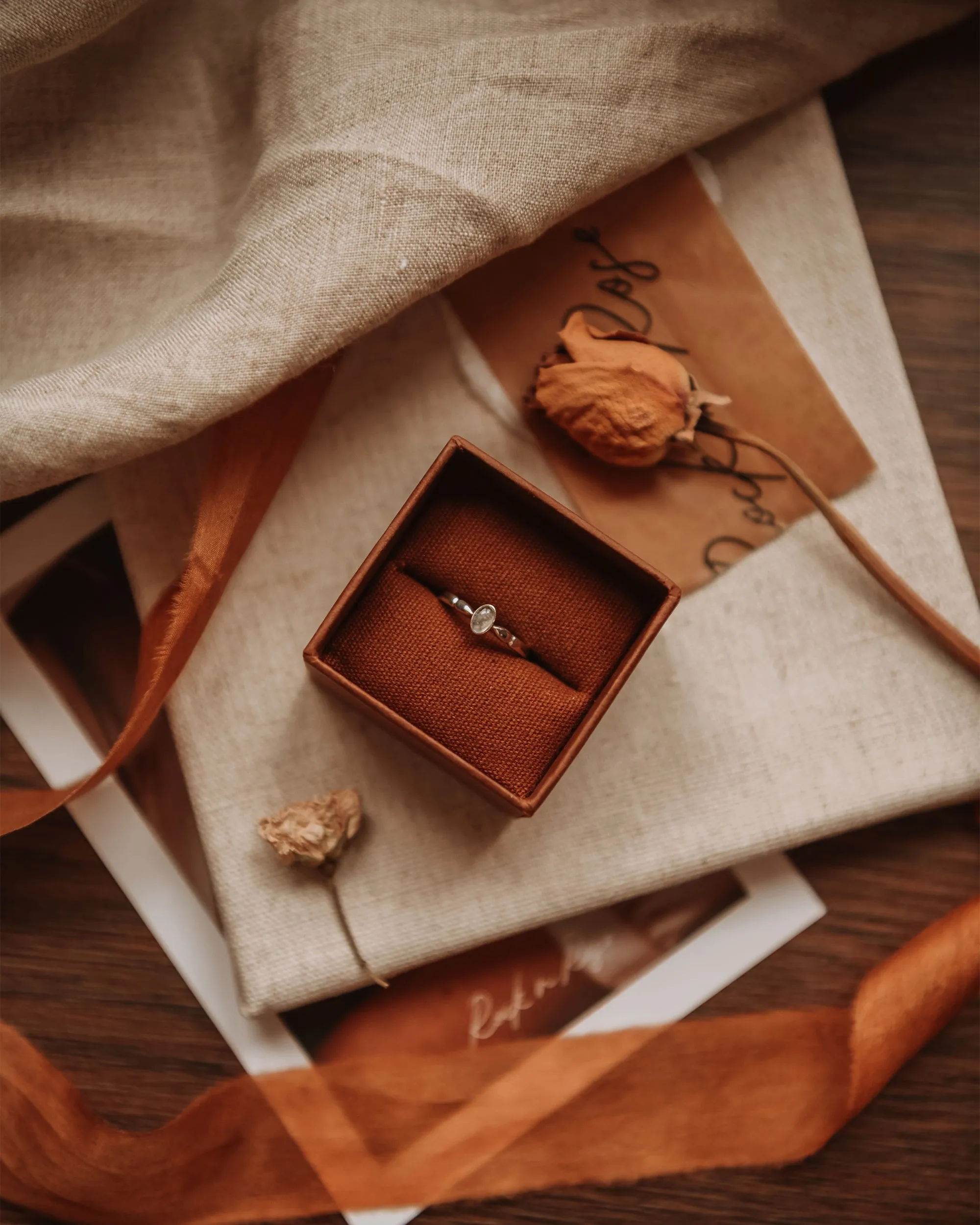 Joanie Sterling Silver Birthstone Ring - April sold by Rock n Rose product image thumbnail 5