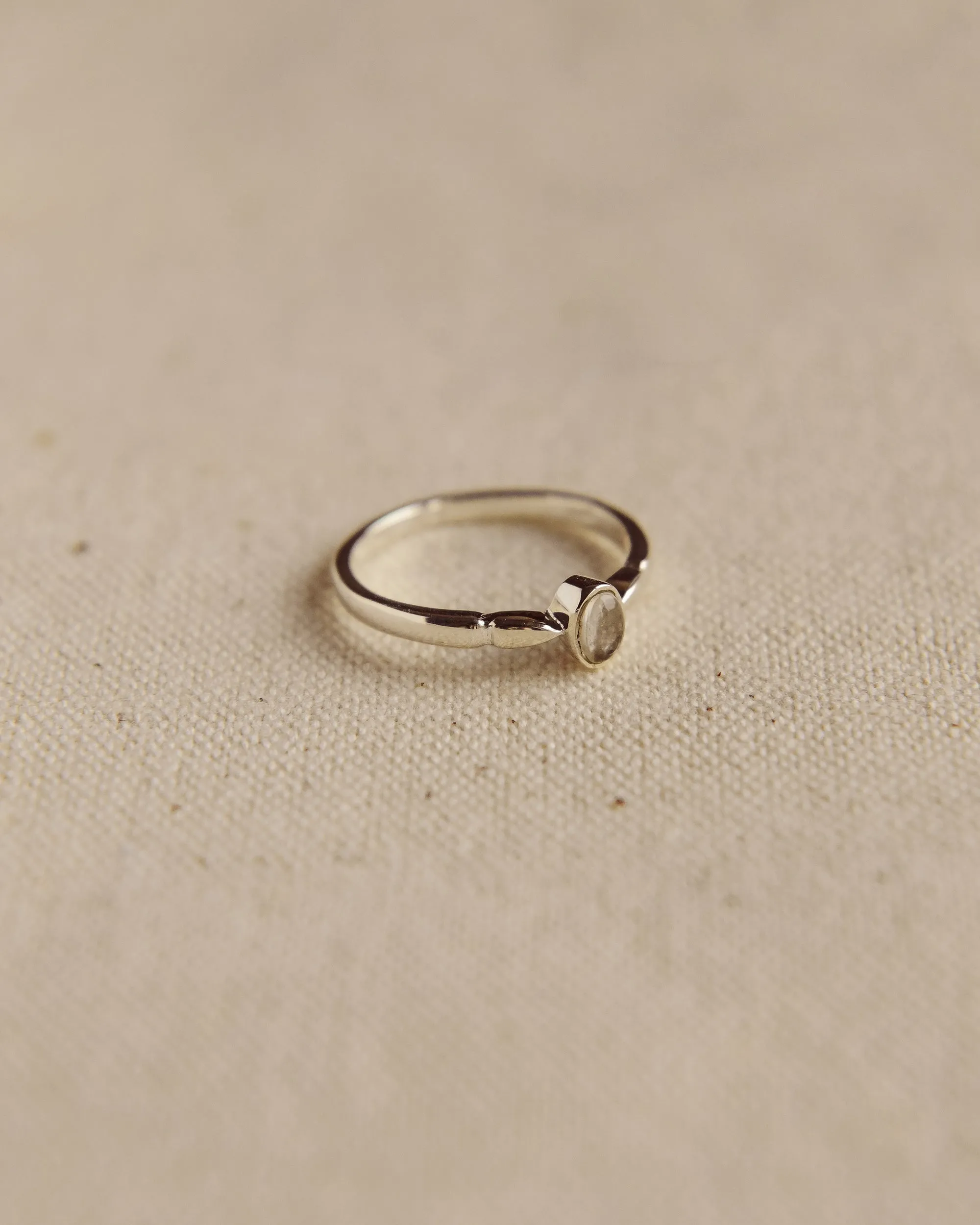 Joanie Sterling Silver Birthstone Ring - April sold by Rock n Rose product image thumbnail 3