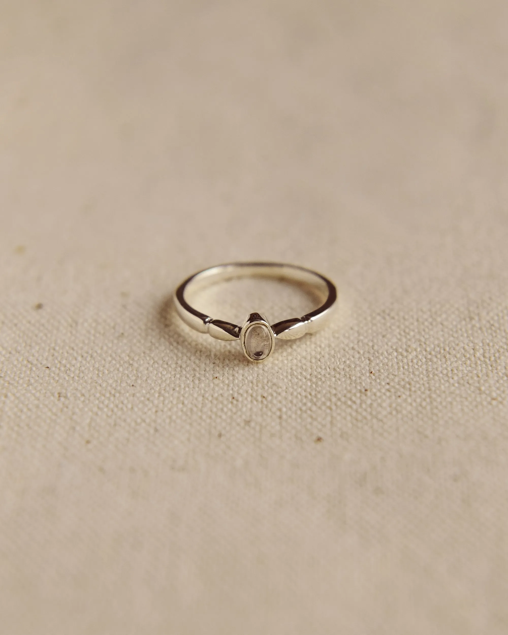 Joanie Sterling Silver Birthstone Ring - April sold by Rock n Rose