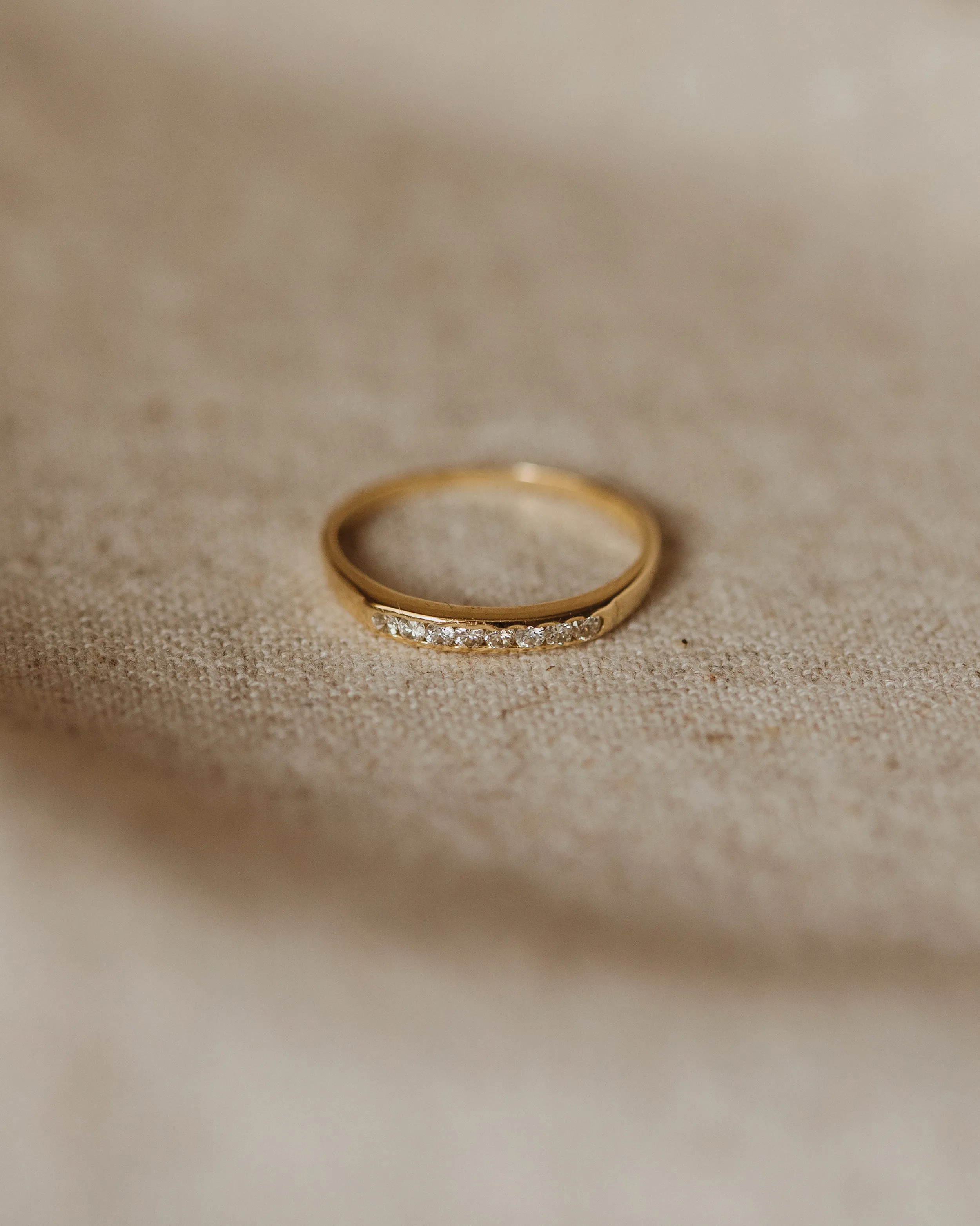 Ethel 1985 18ct Gold Diamond Half Eternity Ring sold by Rock n Rose product image thumbnail 2