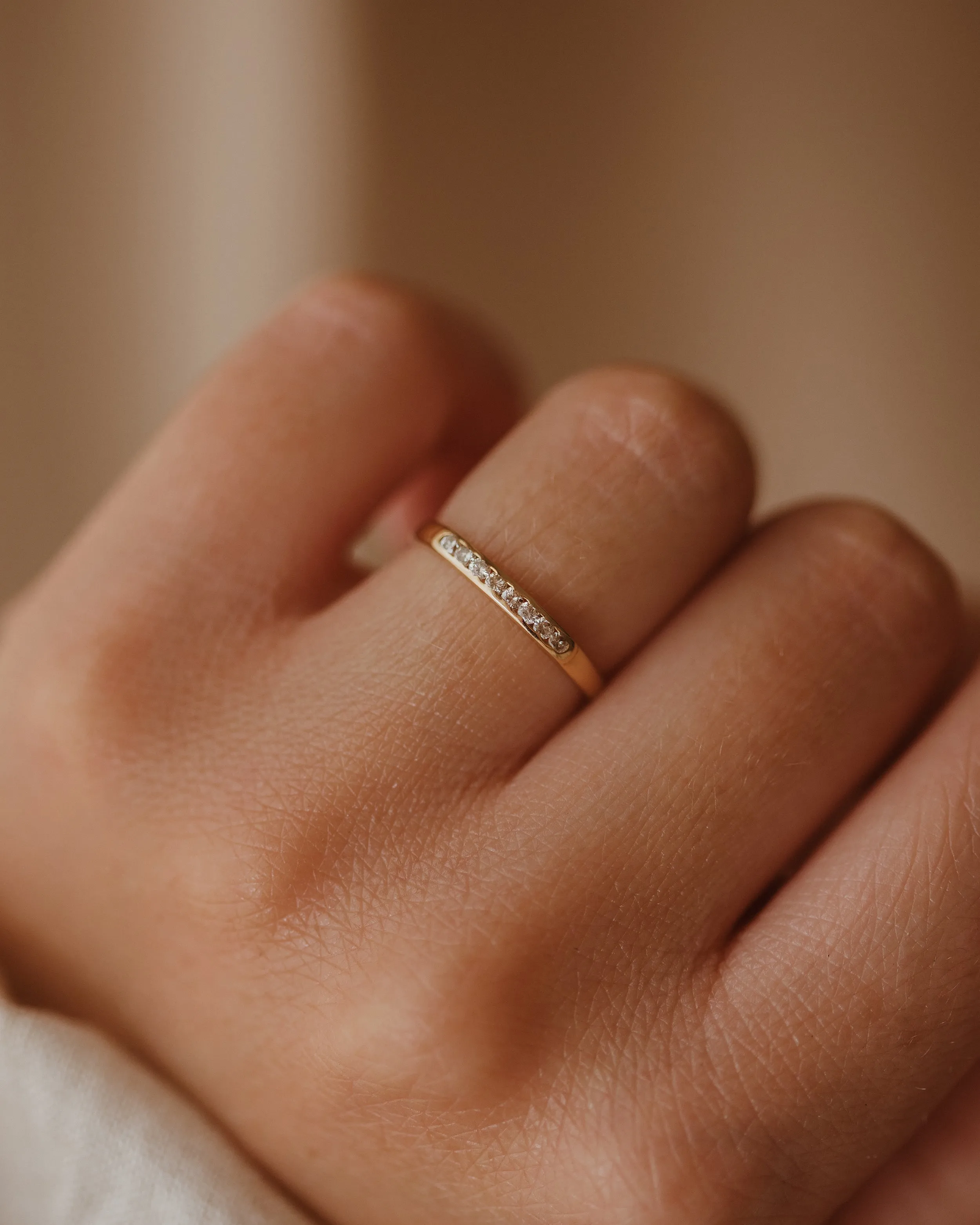 Ethel 1985 18ct Gold Diamond Half Eternity Ring sold by Rock n Rose