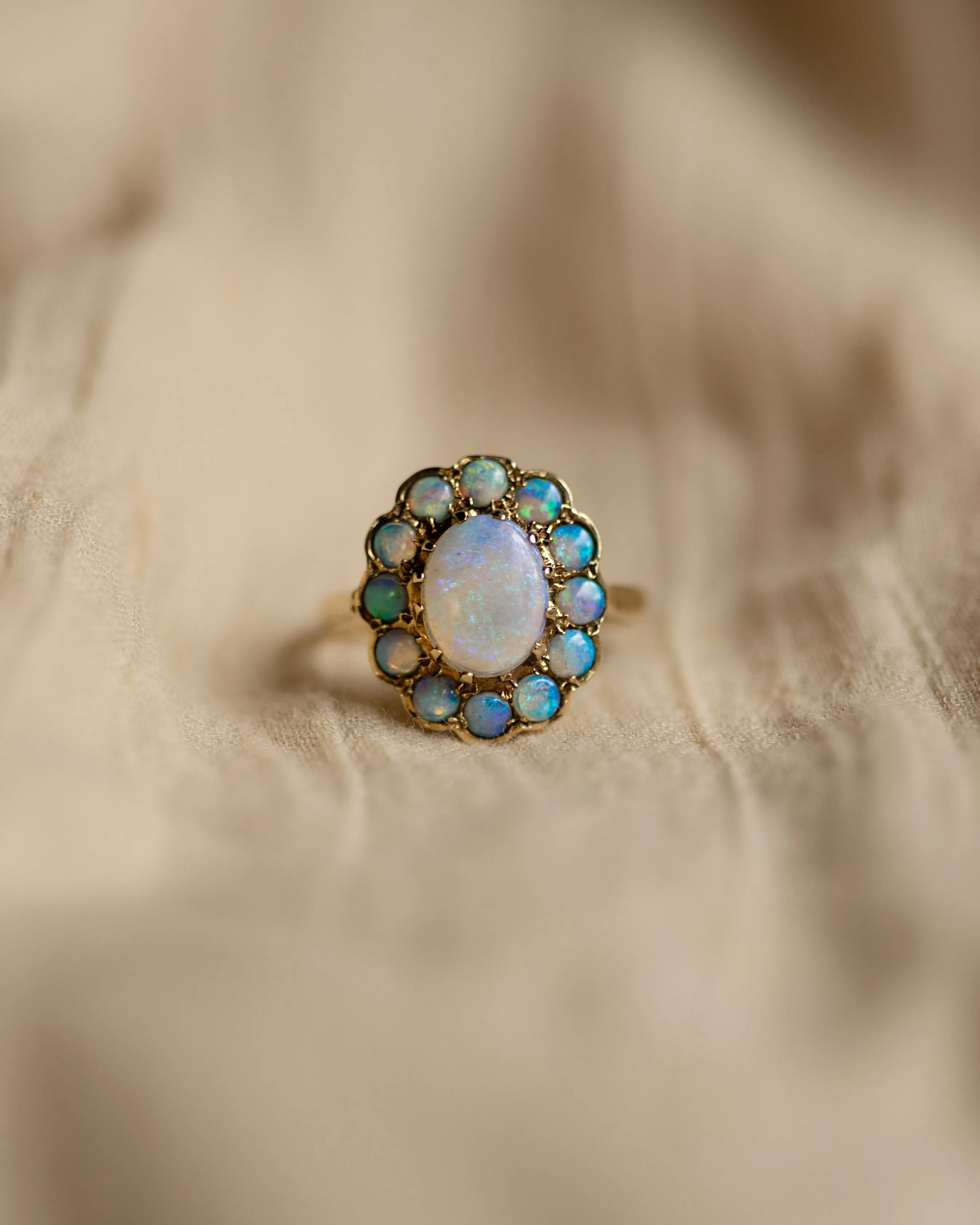 Mathilda 1991 Vintage 9ct Gold Opal Cluster Ring sold by Rock n Rose product image thumbnail 3
