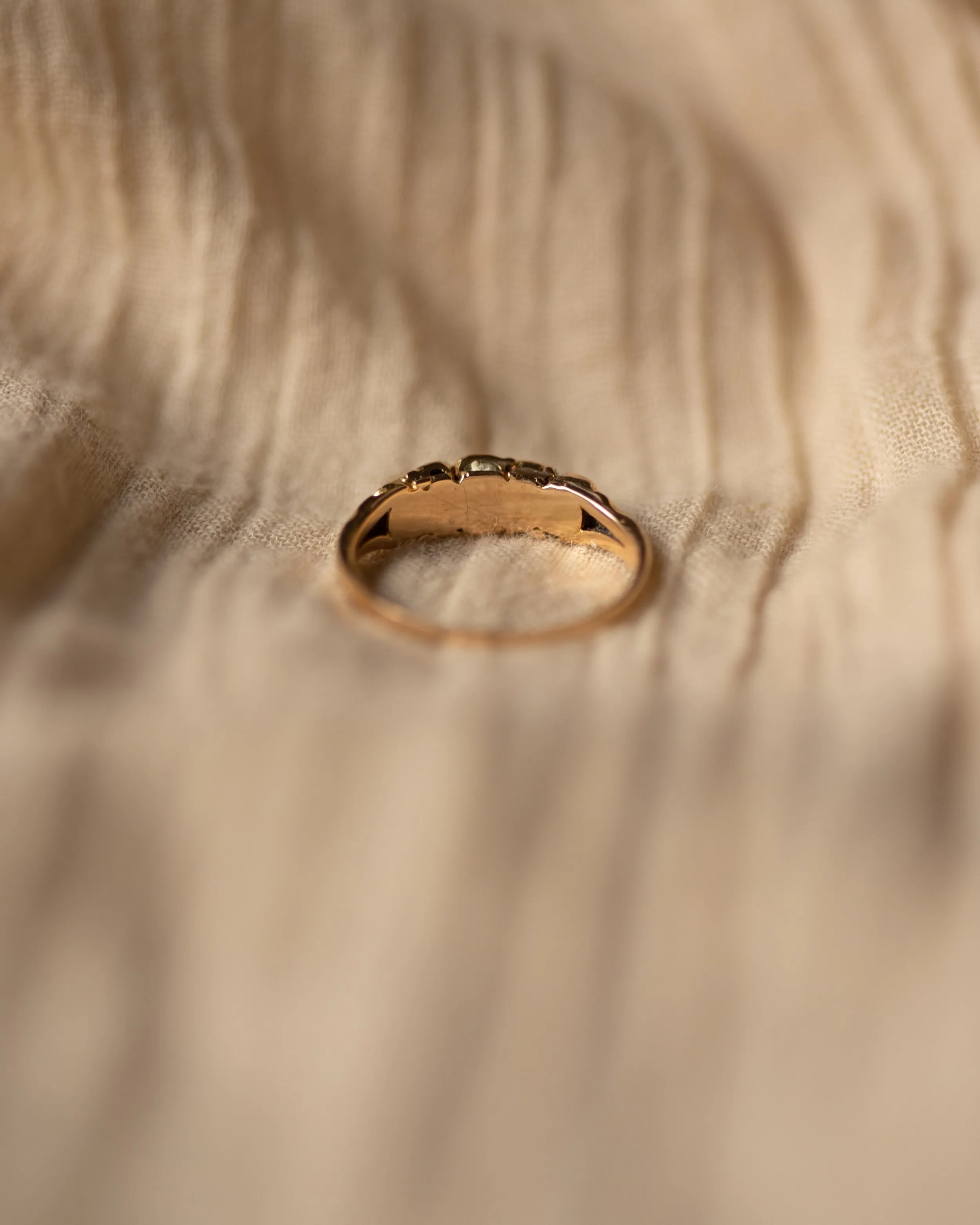 Honora Antique 9ct Gold Beryl & Diamond Seven Stone Ring sold by Rock n Rose product image thumbnail 5