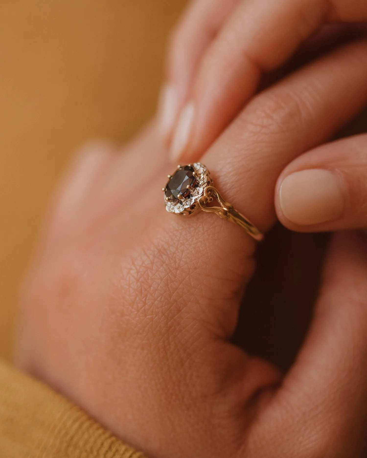 Peggy Vintage 9ct Gold Sapphire & Diamond Ring sold by Rock n Rose product image thumbnail 5