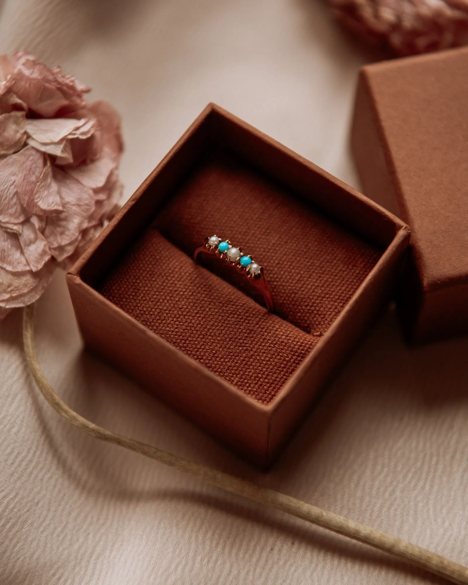 Doris 14ct Gold Turquoise & Pearl Ring sold by Rock n Rose product image thumbnail 5