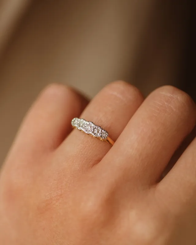 Audrey Antique 18ct Gold Five Stone Diamond Ring sold by Rock n Rose