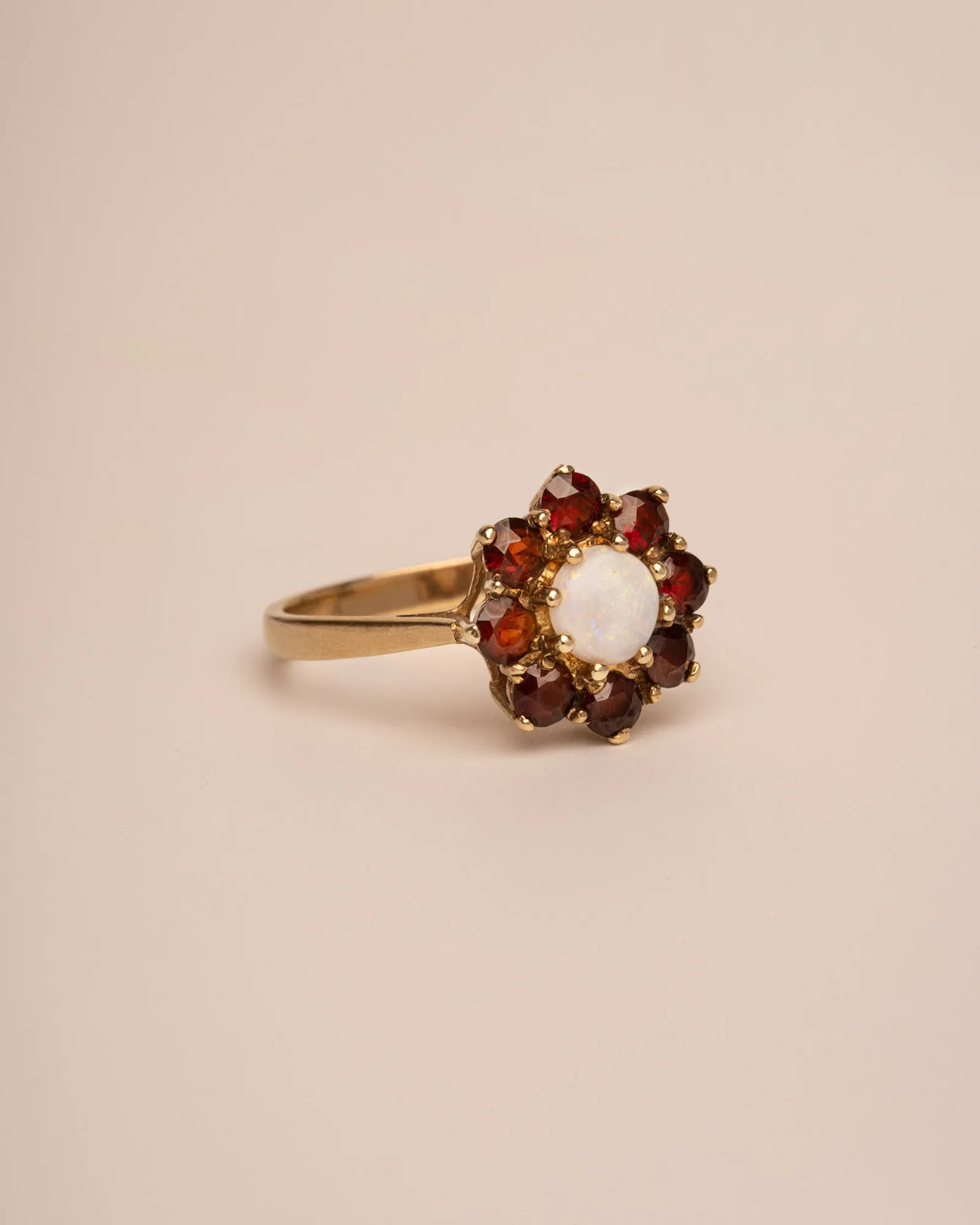 Alma 9ct Gold Opal & Garnet Cluster Ring sold by Rock n Rose product image thumbnail 2