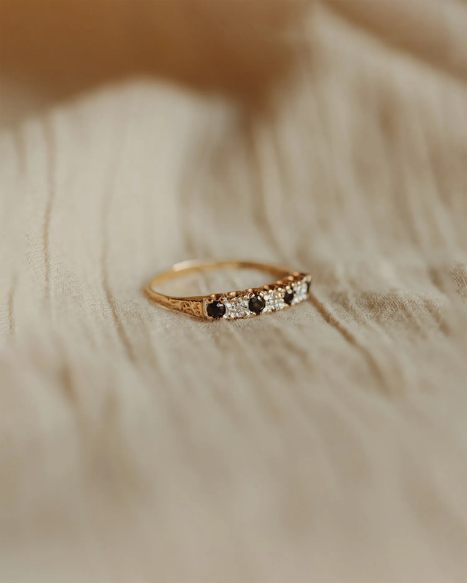 Lillian 9ct Gold Sapphire & Diamond Ring sold by Rock n Rose product image thumbnail 3