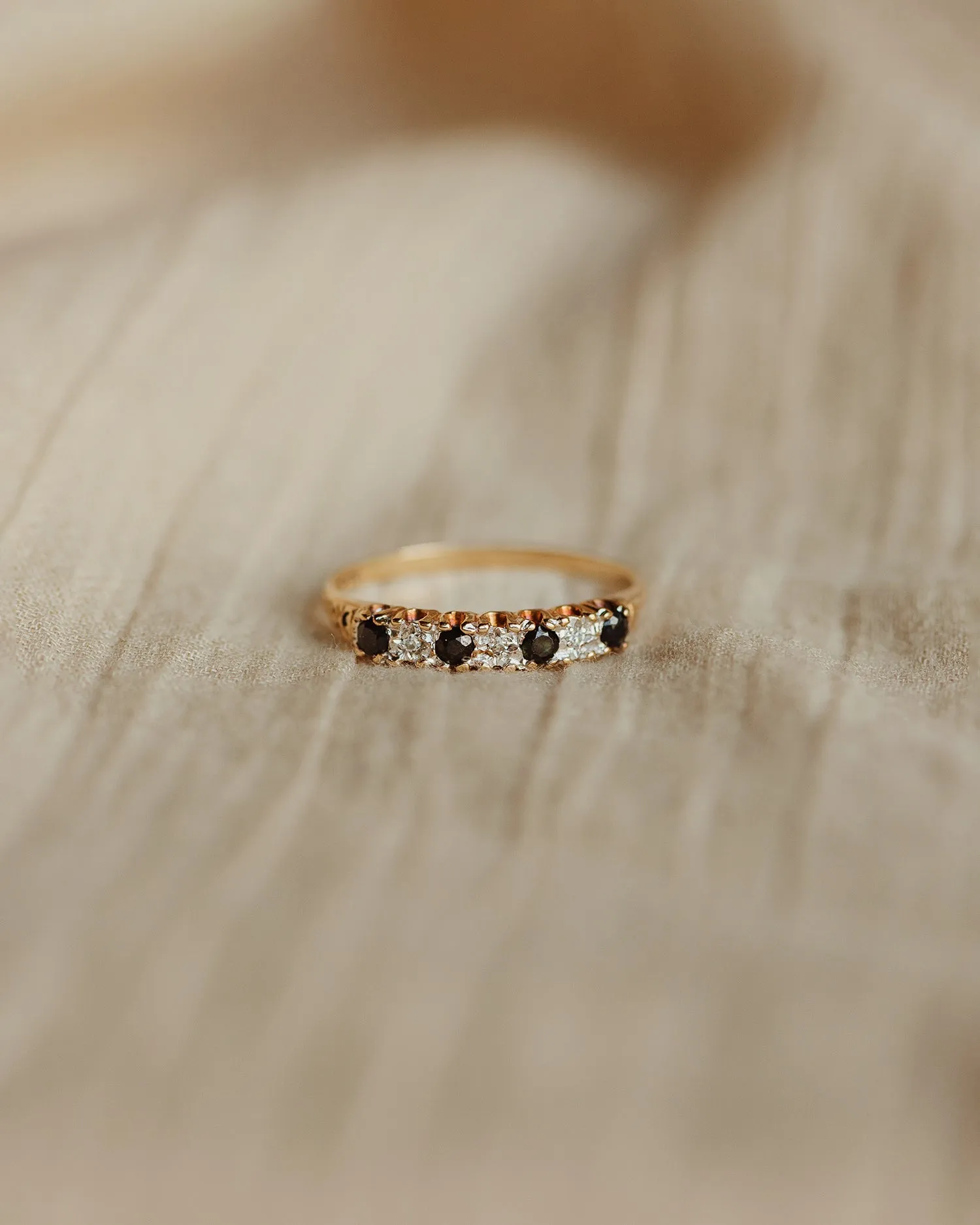 Lillian 9ct Gold Sapphire & Diamond Ring sold by Rock n Rose