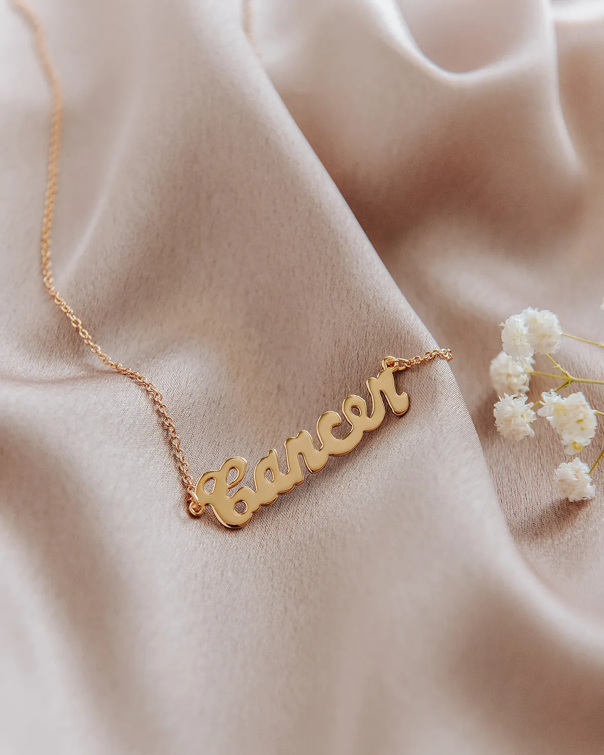 Cancer Zodiac Nameplate Necklace sold by Rock n Rose product image thumbnail 2