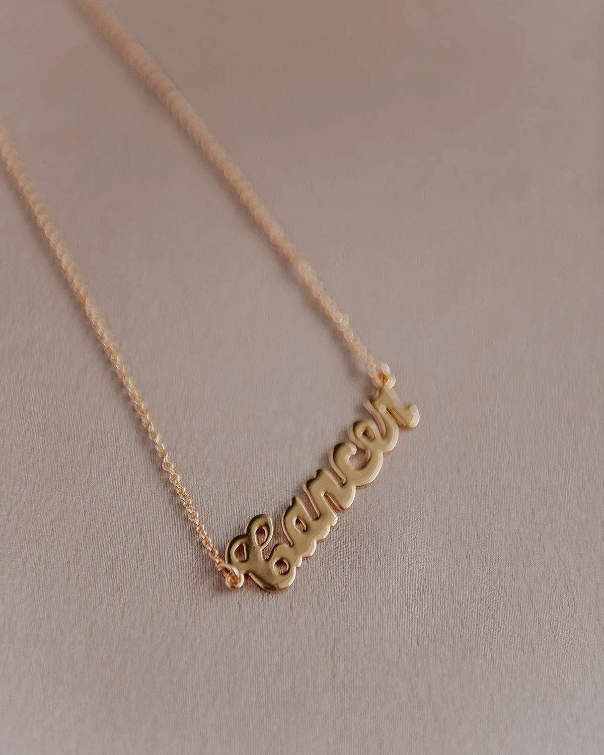 Cancer Zodiac Nameplate Necklace sold by Rock n Rose product image thumbnail 5