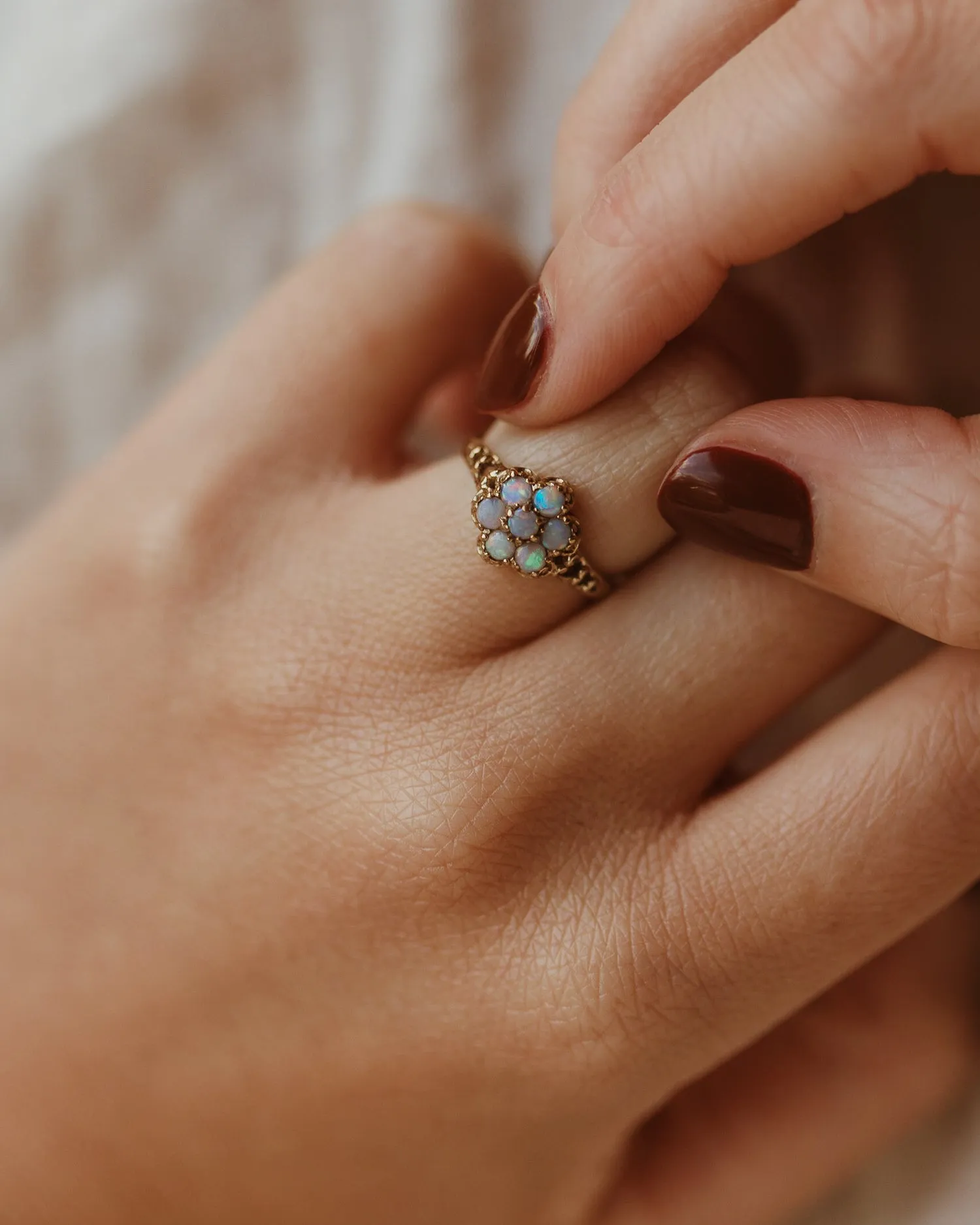 Nina 9ct Gold Opal Cluster Ring sold by Rock n Rose product image thumbnail 2