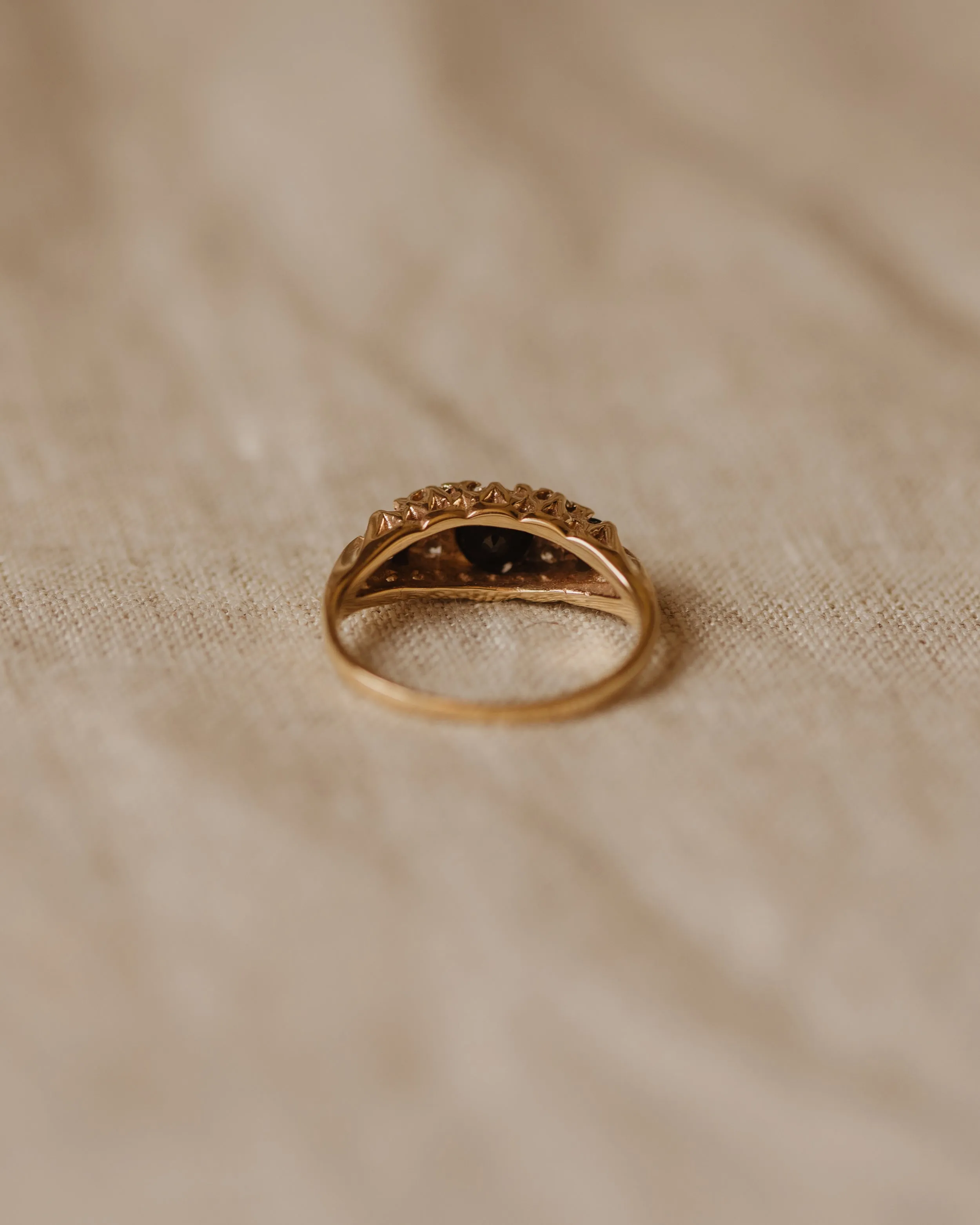 Matilda 1989 9ct Gold Sapphire Trilogy Ring sold by Rock n Rose product image thumbnail 5