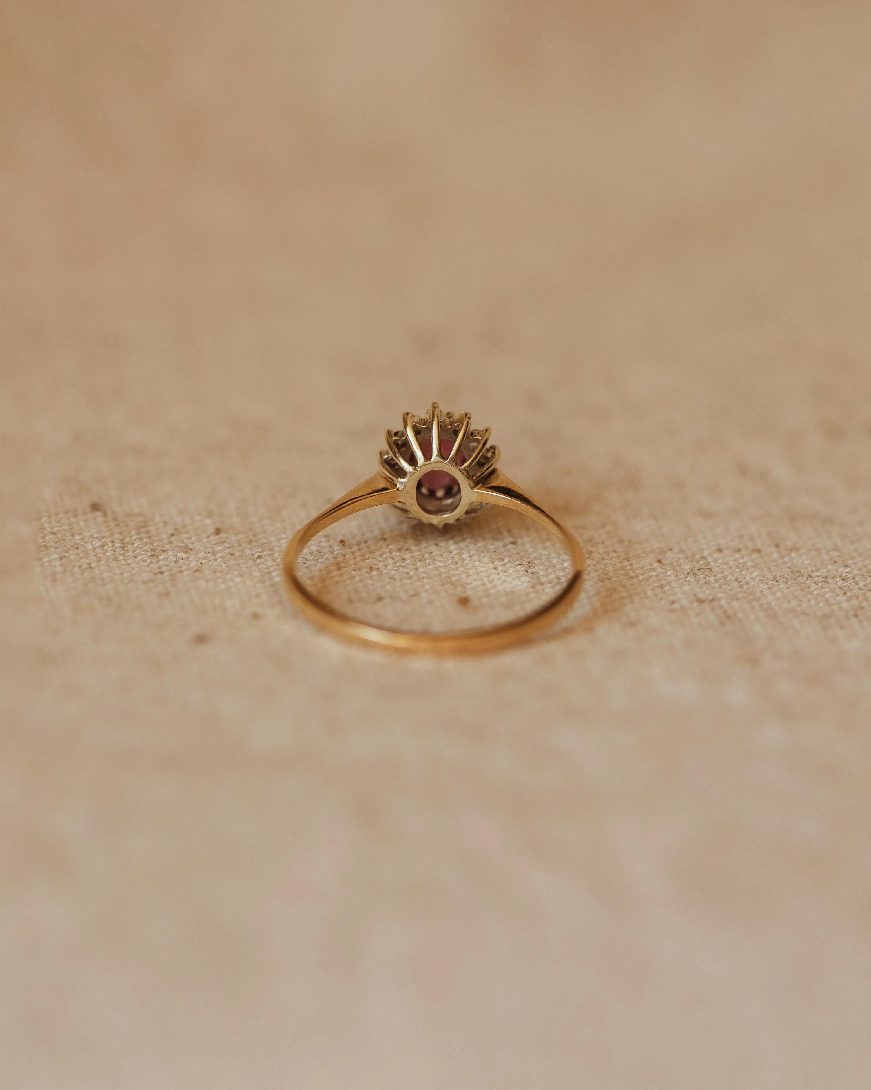 Gladys 1984 9ct Gold Ruby & Diamond Cluster Ring sold by Rock n Rose product image thumbnail 4