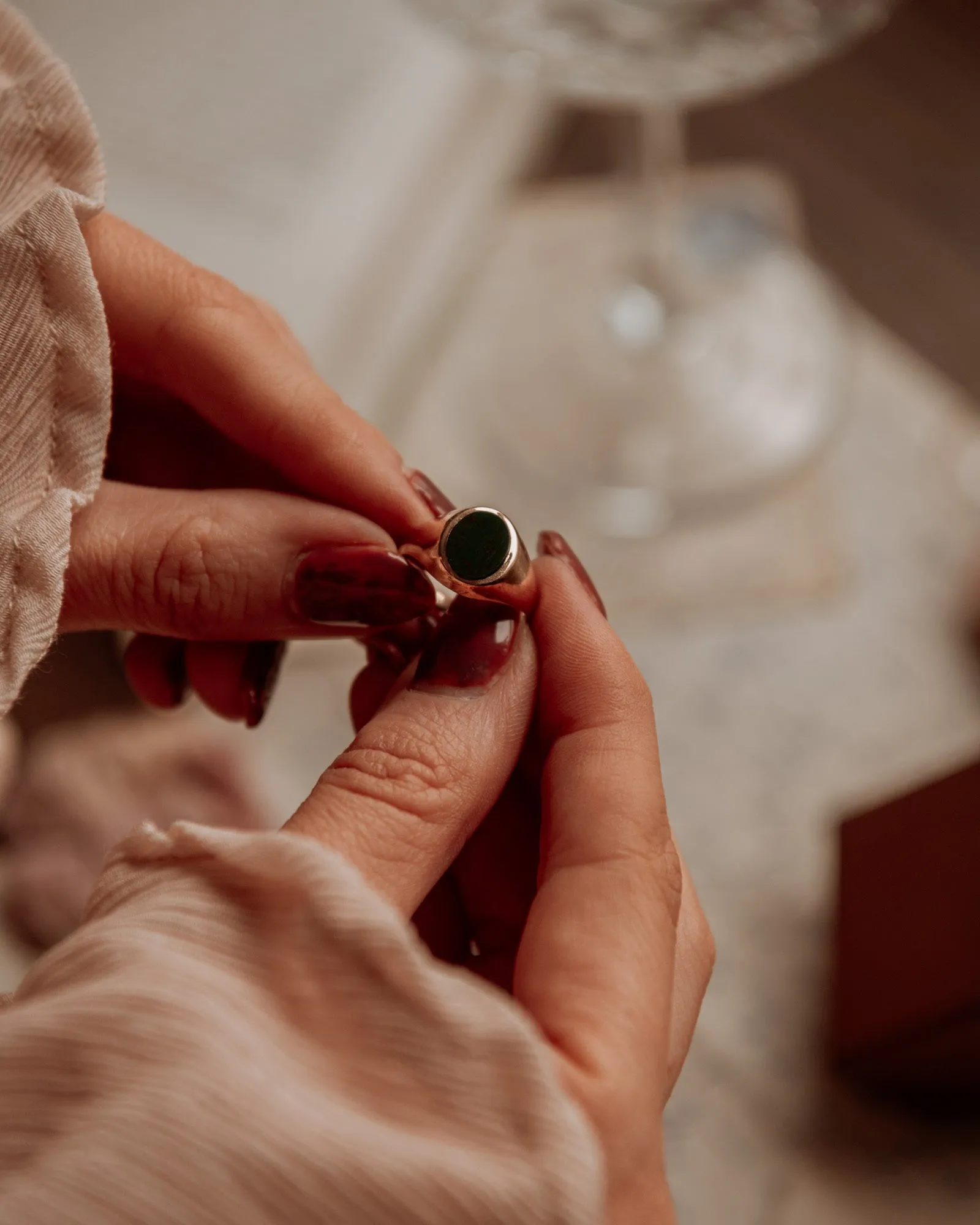 Zadie 9ct Gold Bloodstone Signet Ring sold by Rock n Rose product image thumbnail 5