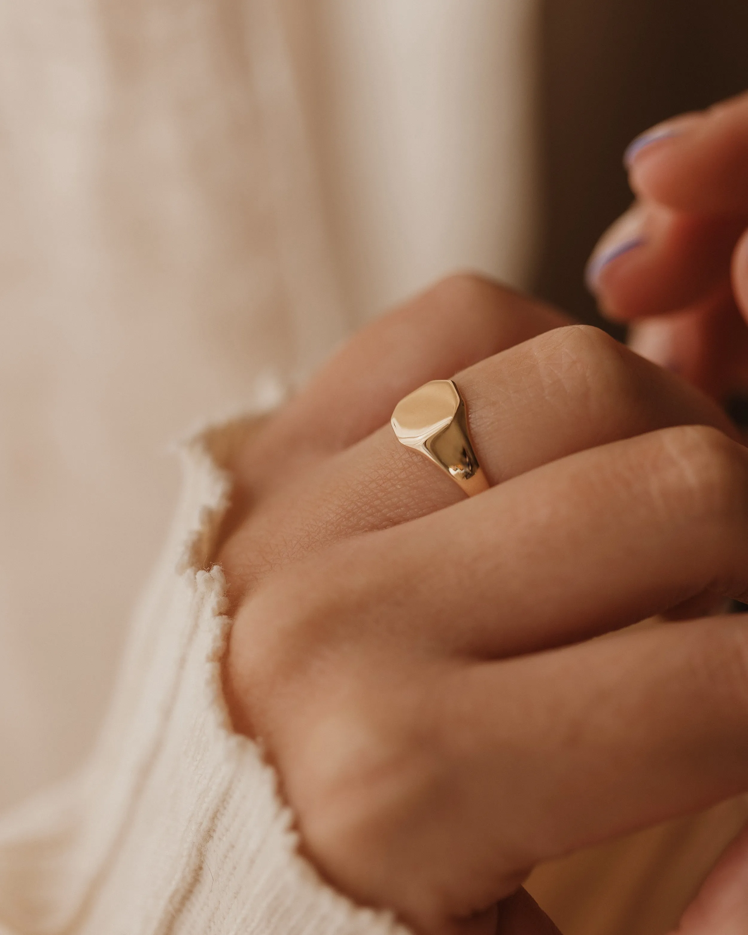 Peggy 1942 Vintage 9ct Gold Signet Ring sold by Rock n Rose product image thumbnail 2