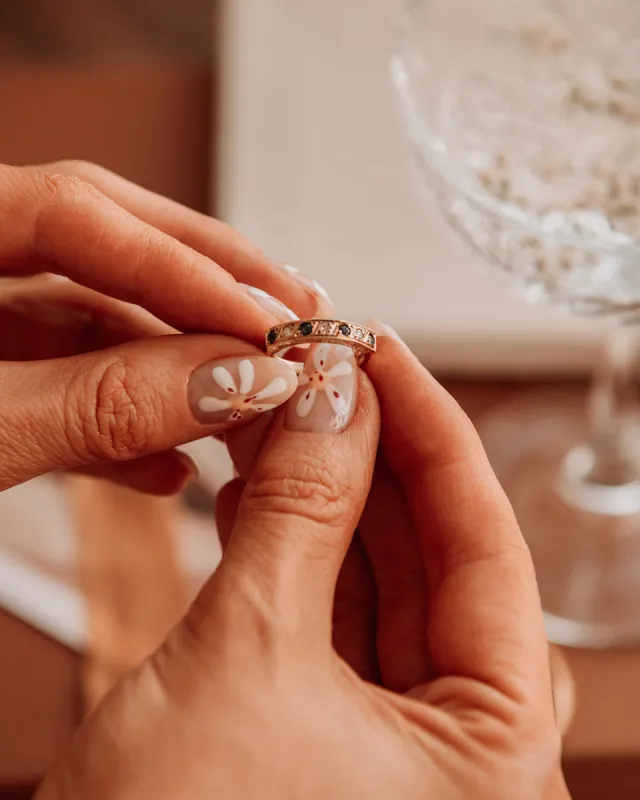 Adelaide 9ct Gold Sapphire & Diamond Ring sold by Rock n Rose