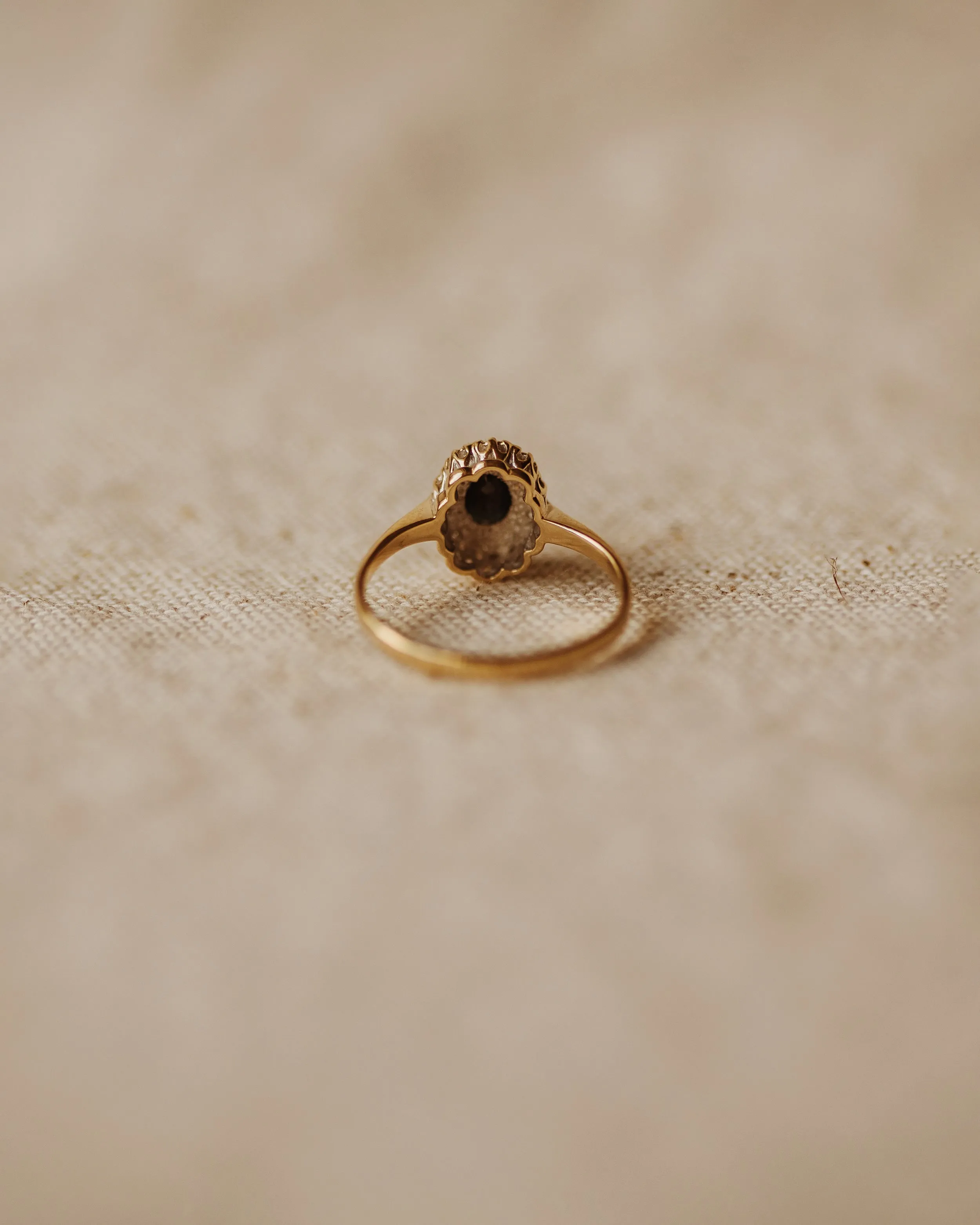 Frances 1988 9ct Gold Sapphire & Diamond Cluster Ring sold by Rock n Rose product image thumbnail 4