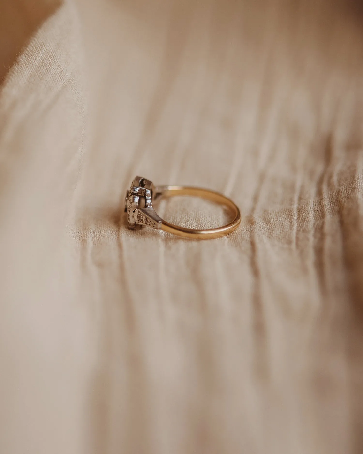 Lavinia 18ct Gold Art Deco Diamond Ring sold by Rock n Rose product image thumbnail 5