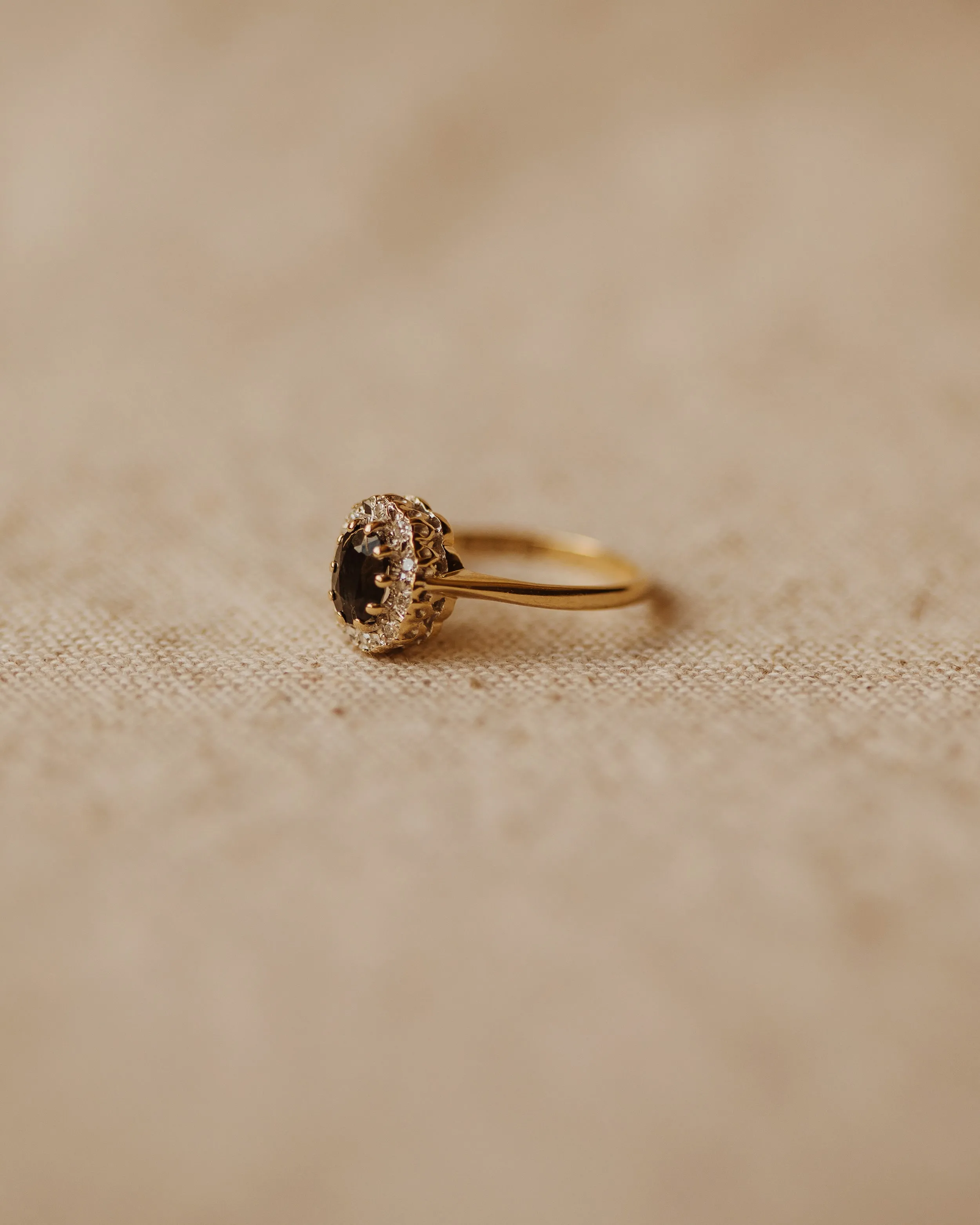 Frances 1988 9ct Gold Sapphire & Diamond Cluster Ring sold by Rock n Rose product image thumbnail 3