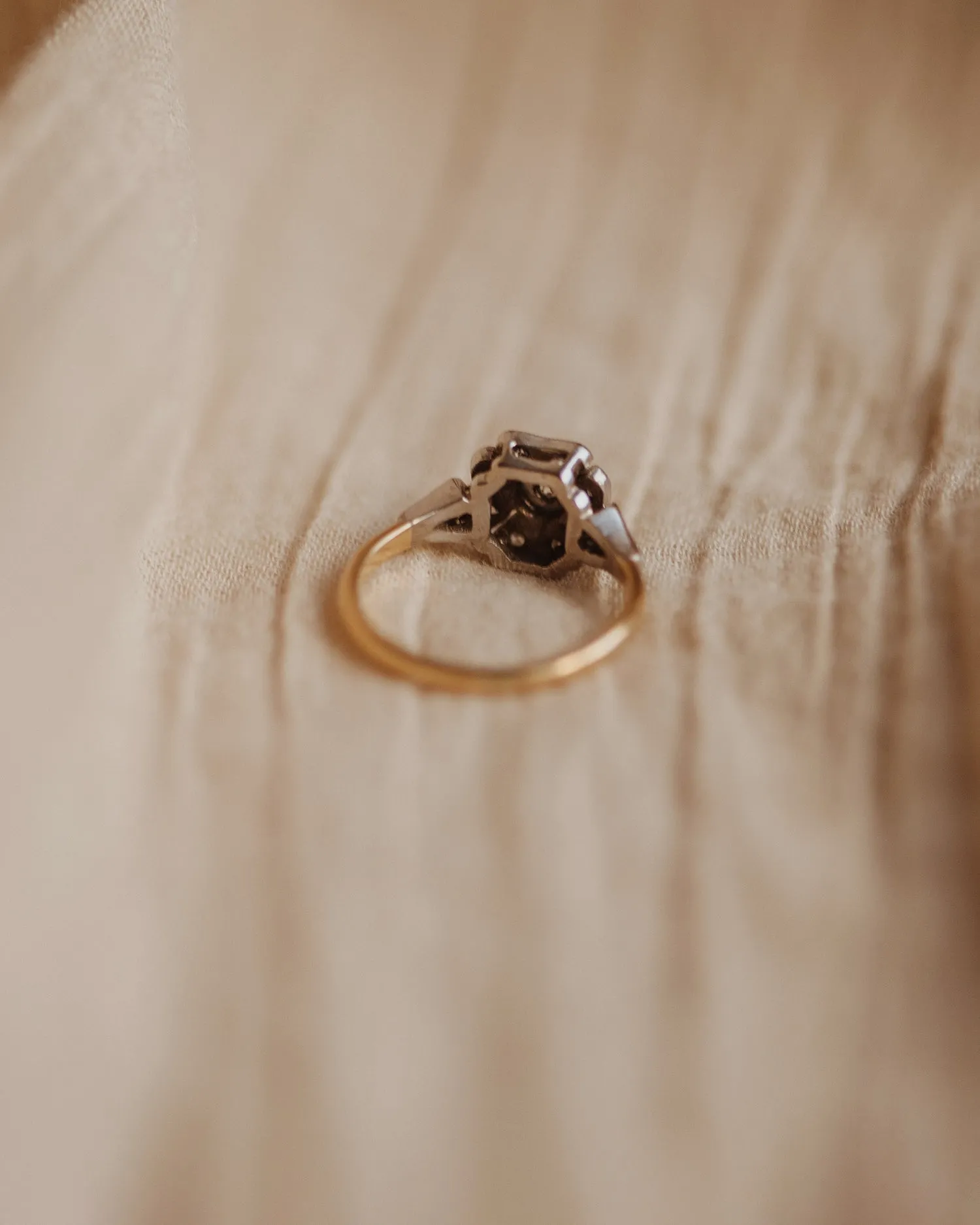 Lavinia 18ct Gold Art Deco Diamond Ring sold by Rock n Rose product image thumbnail 4