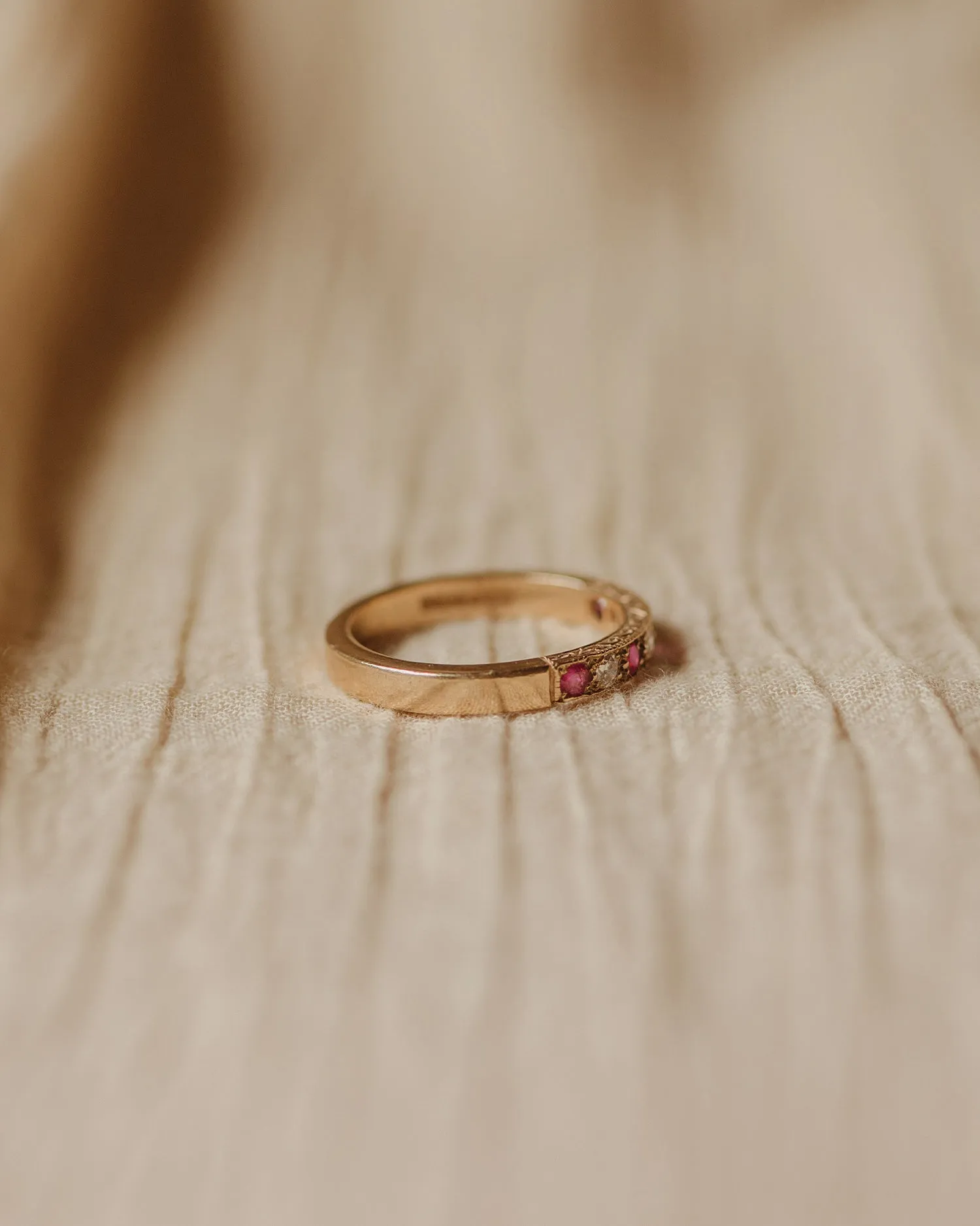 Nellie 9ct Gold Ruby & Diamond Ring sold by Rock n Rose product image thumbnail 4