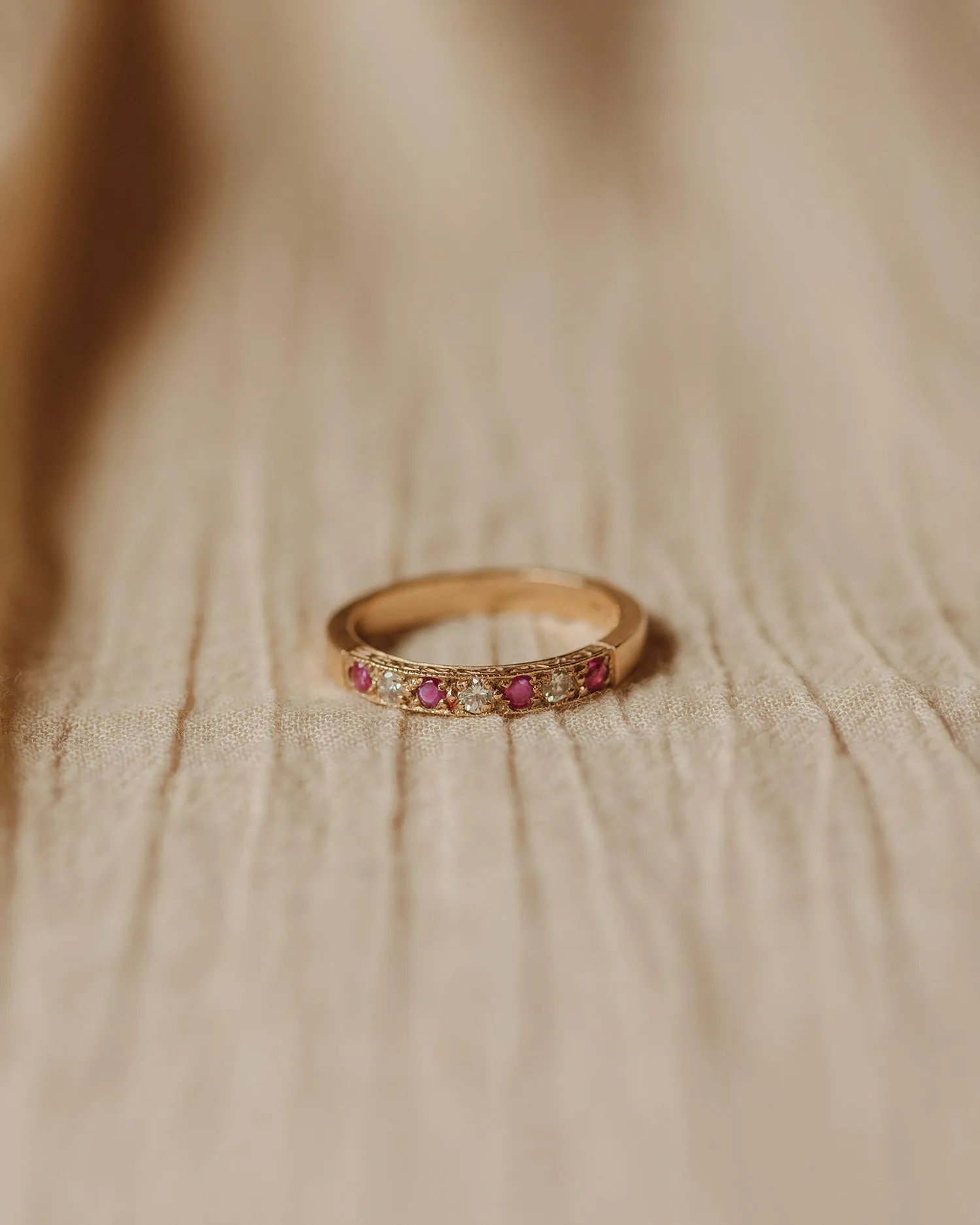 Nellie 9ct Gold Ruby & Diamond Ring sold by Rock n Rose